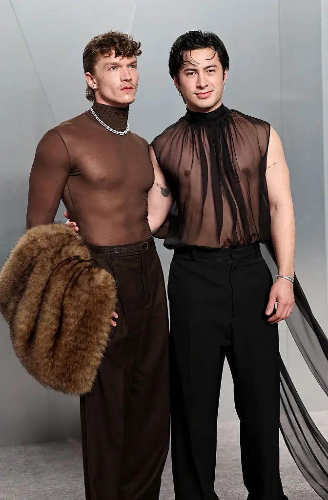 There was more mesh from Connor Storrie and Hudson Williams (Jamie McCarthy/WireImage)