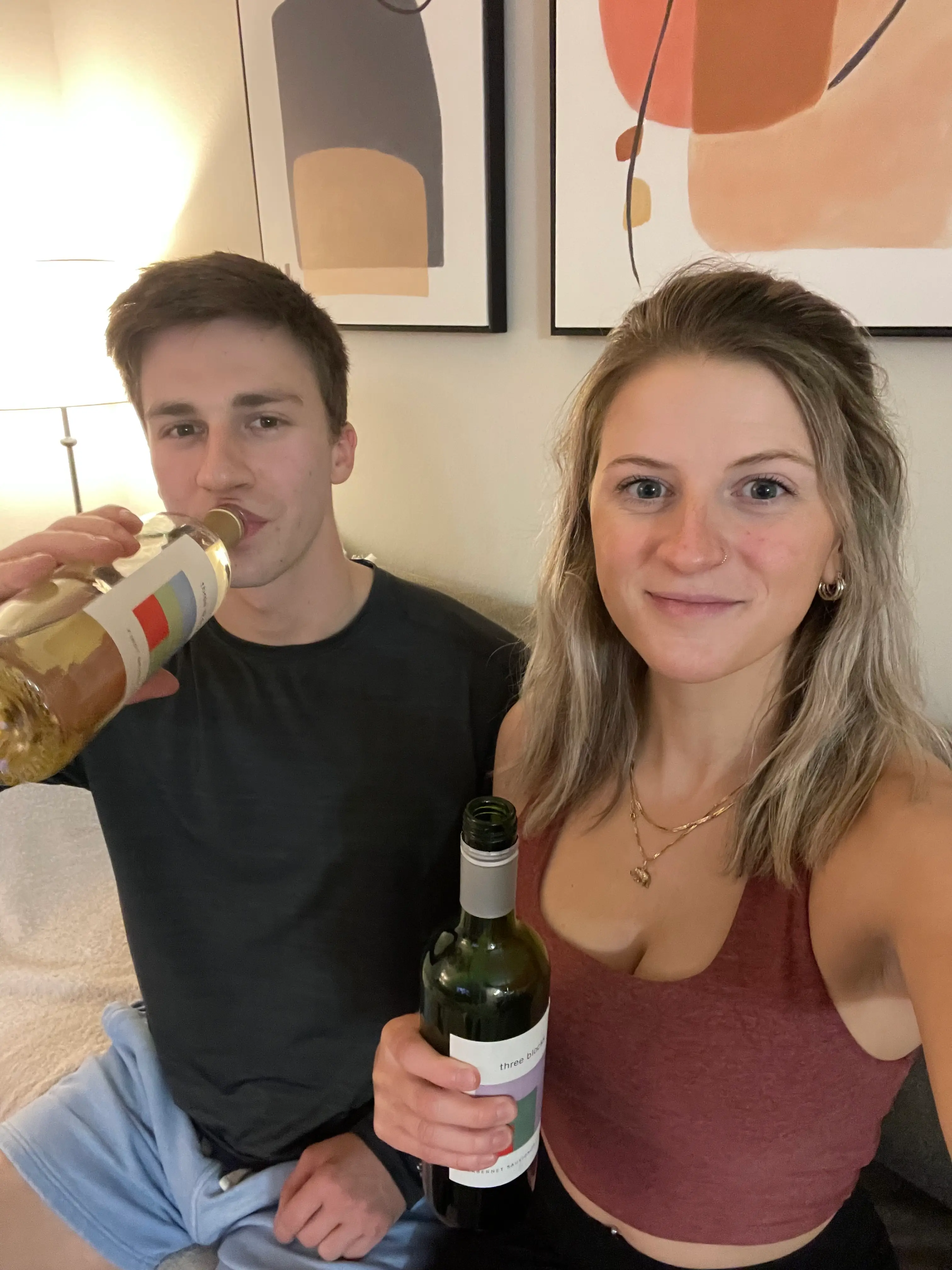 Collin posted a picture to Twitter of the 'bottle night'.