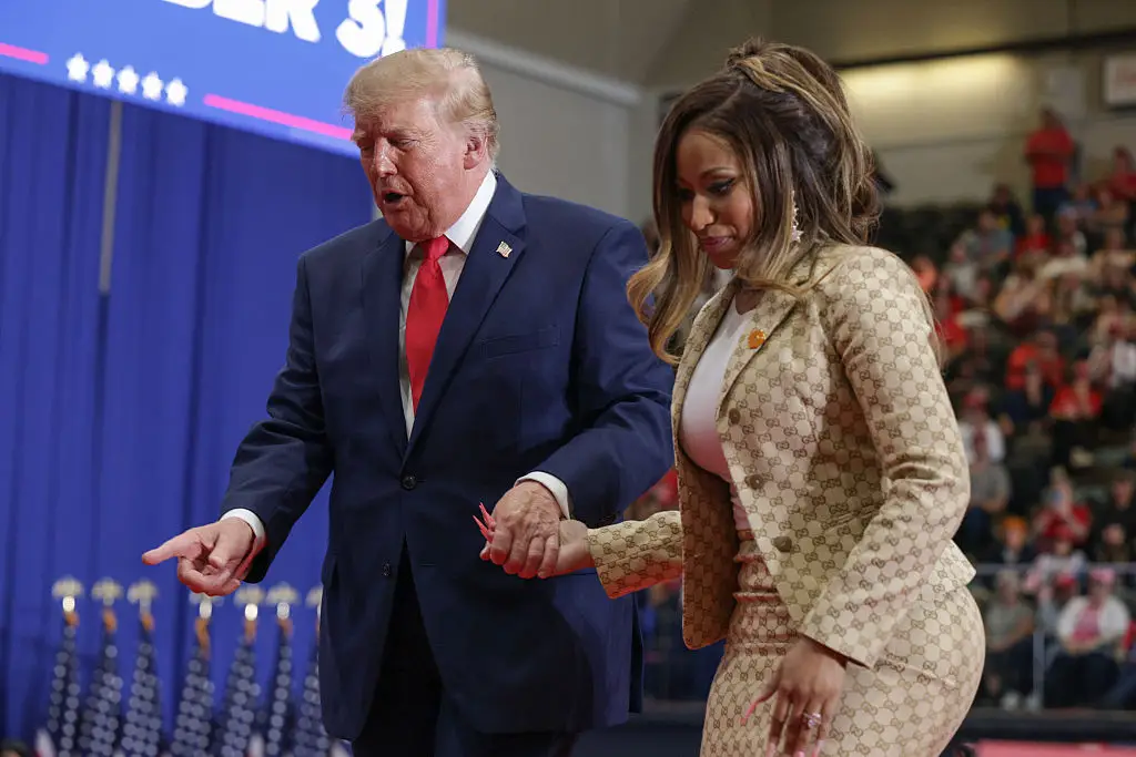 Nicki Minaj showed her support for the president (Photo by Alex Wong/Getty Images)