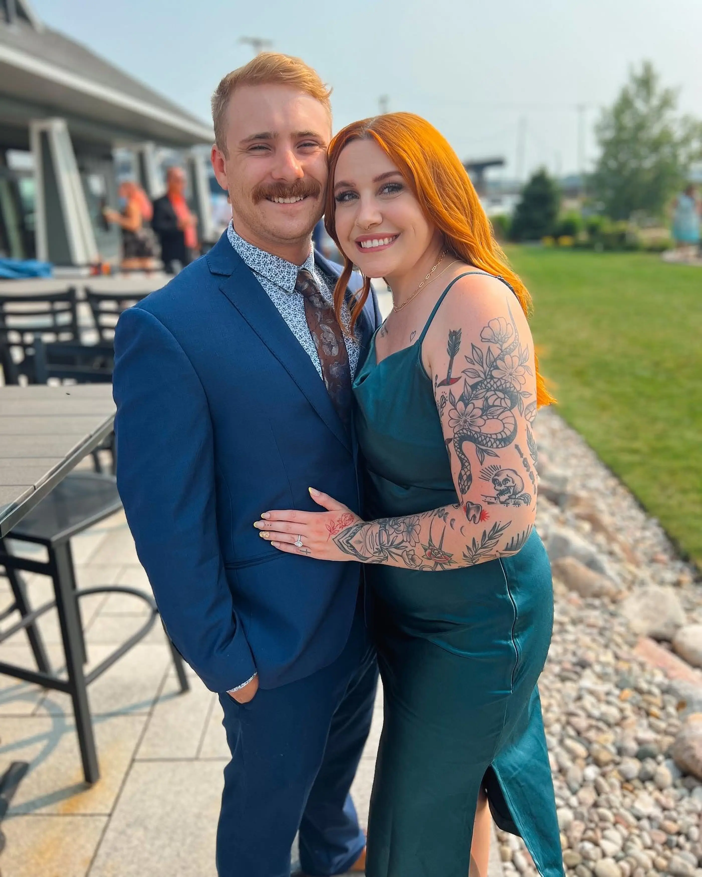 Kelly Stech suddenly experienced a health scare on the night before her wedding to her now-husband Benjamin (Kennedy News and Media)