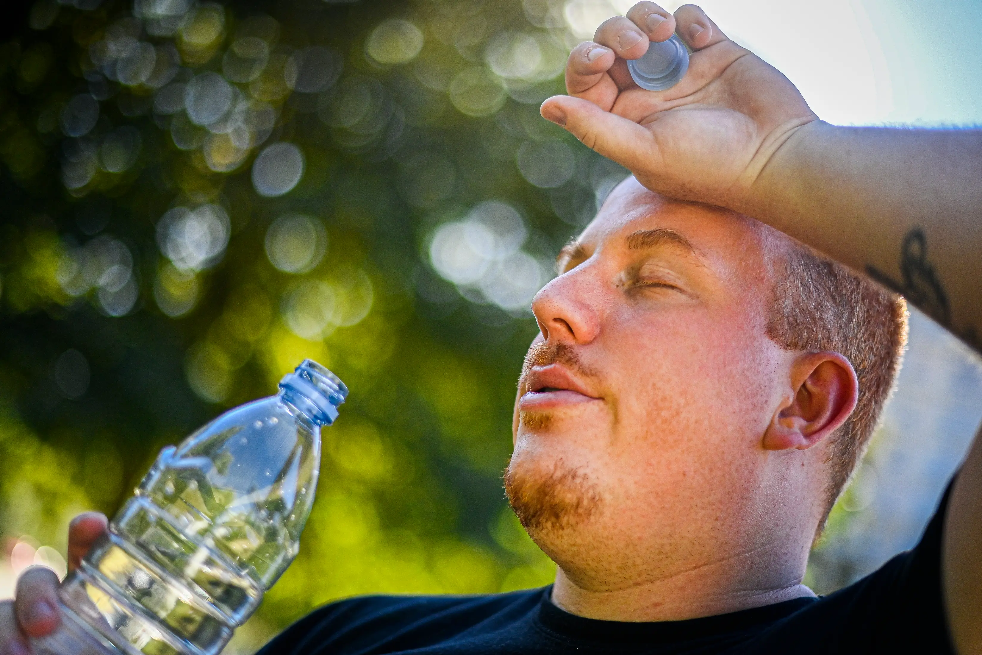 It's important to stay hydrated, drinking water little and often (LAURIE DIEFFEMBACQ/BELGA MAG/AFP via Getty Images)