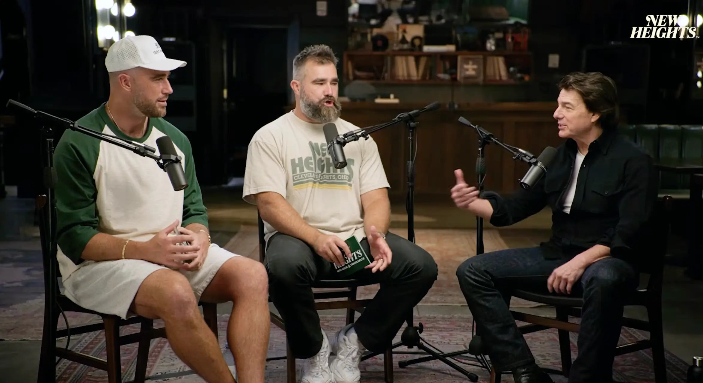 Tom Cruise sat down with Jason and Travis Kelce on the New Heights podcast (New Heights podcast/YouTube)