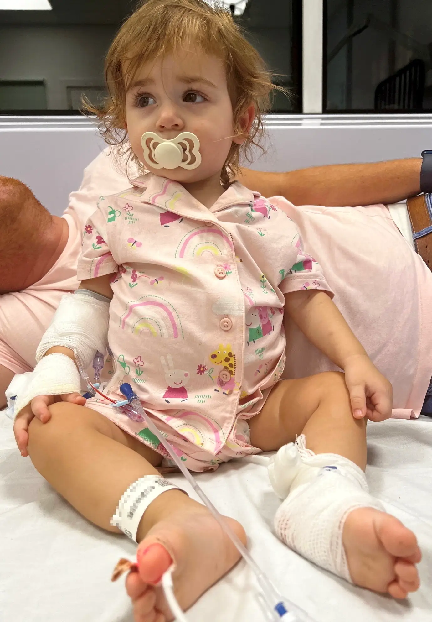 Darcey's parents were told she was unwell because she was still 'building her immune system' (SWNS)