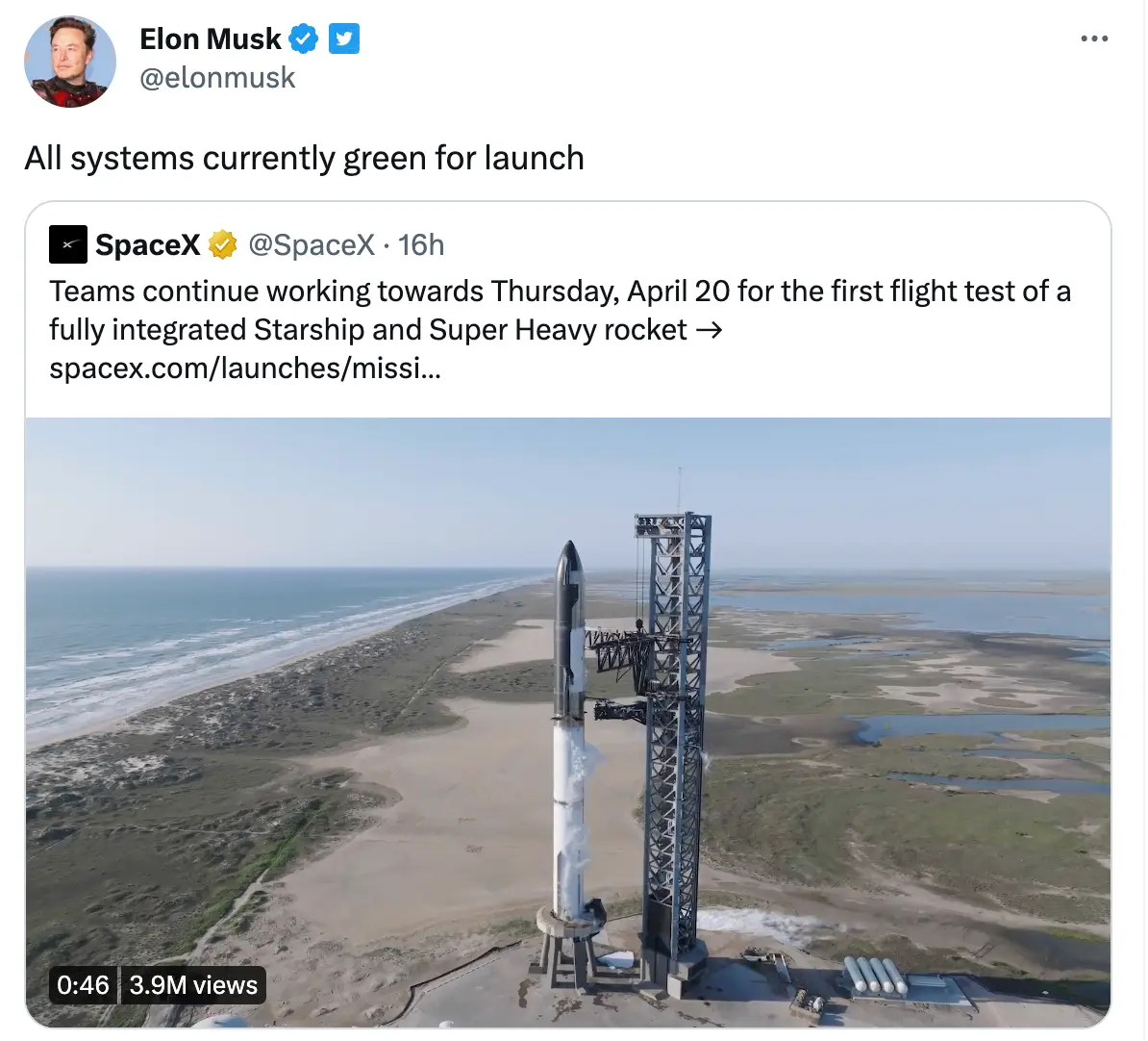 The launch was the biggest in history.