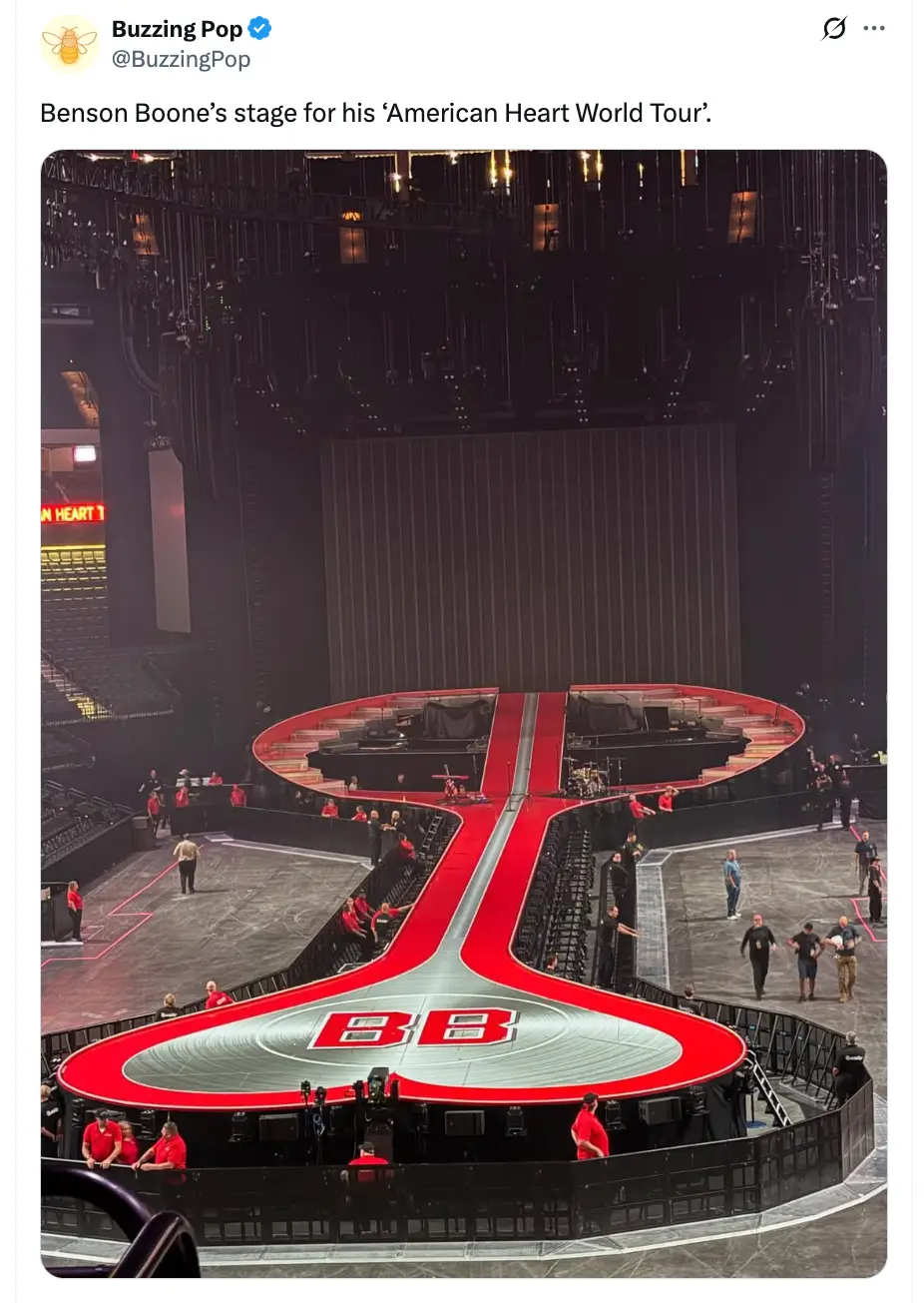 X users have had their say after Benson Boone's stage design goes viral (X/BuzzingPop)