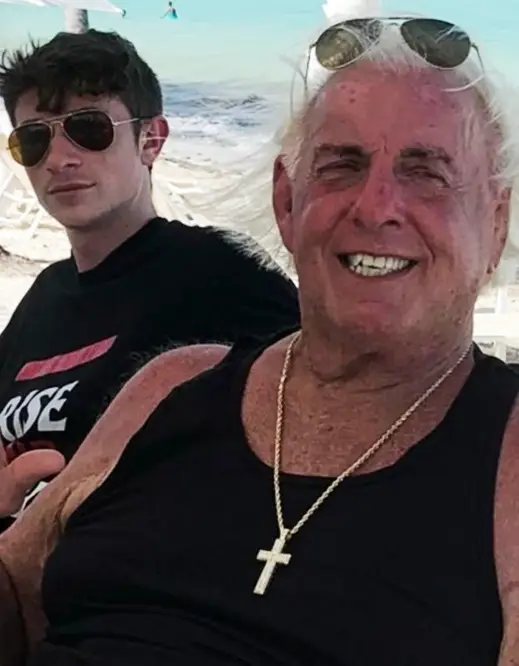 Ric Flair with his stepson Sebastian Kidder (Instagram/@sebastianonthemic)