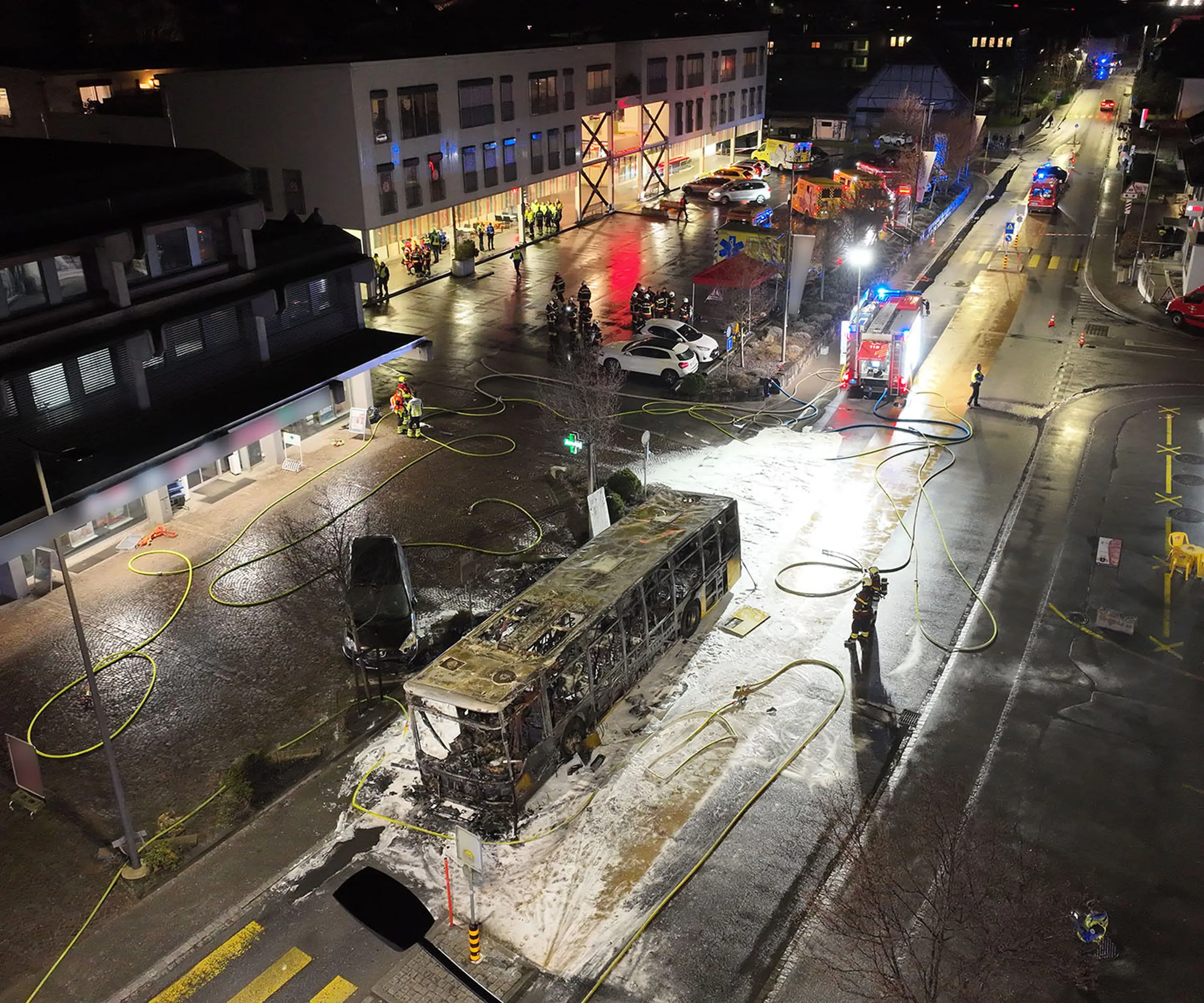 Swiss authorities released an image of the wreckage on social media (State of Fribourg via Getty Images)