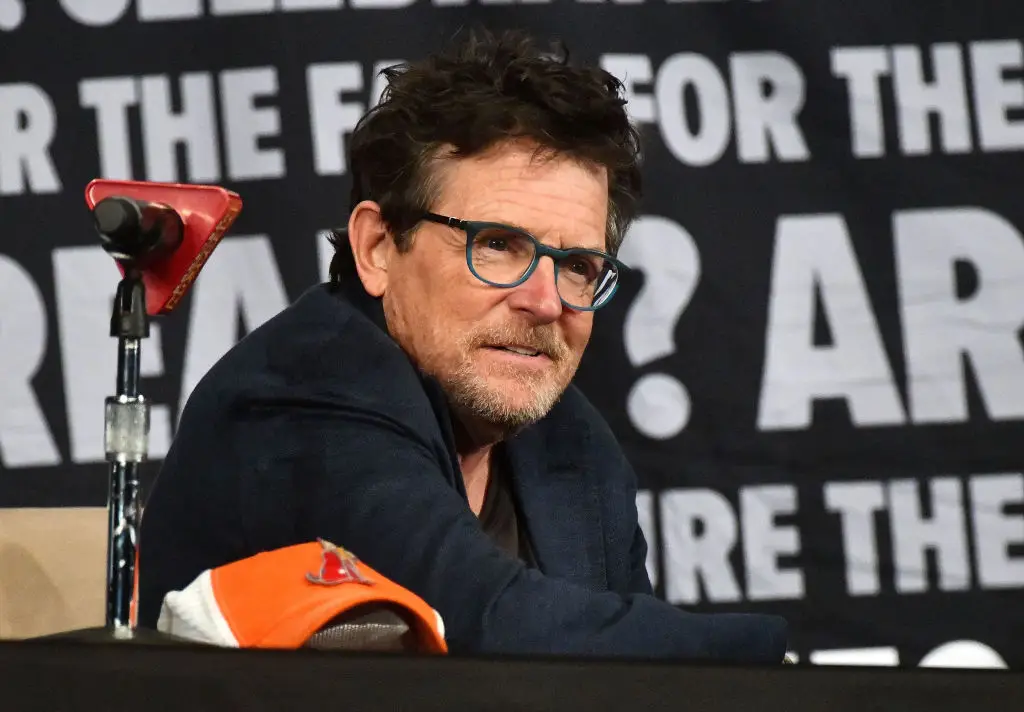 Michael J. Fox at the Back to the Future reunion at MegaCon Orlando 2024 (Gerardo Mora/Getty Images)