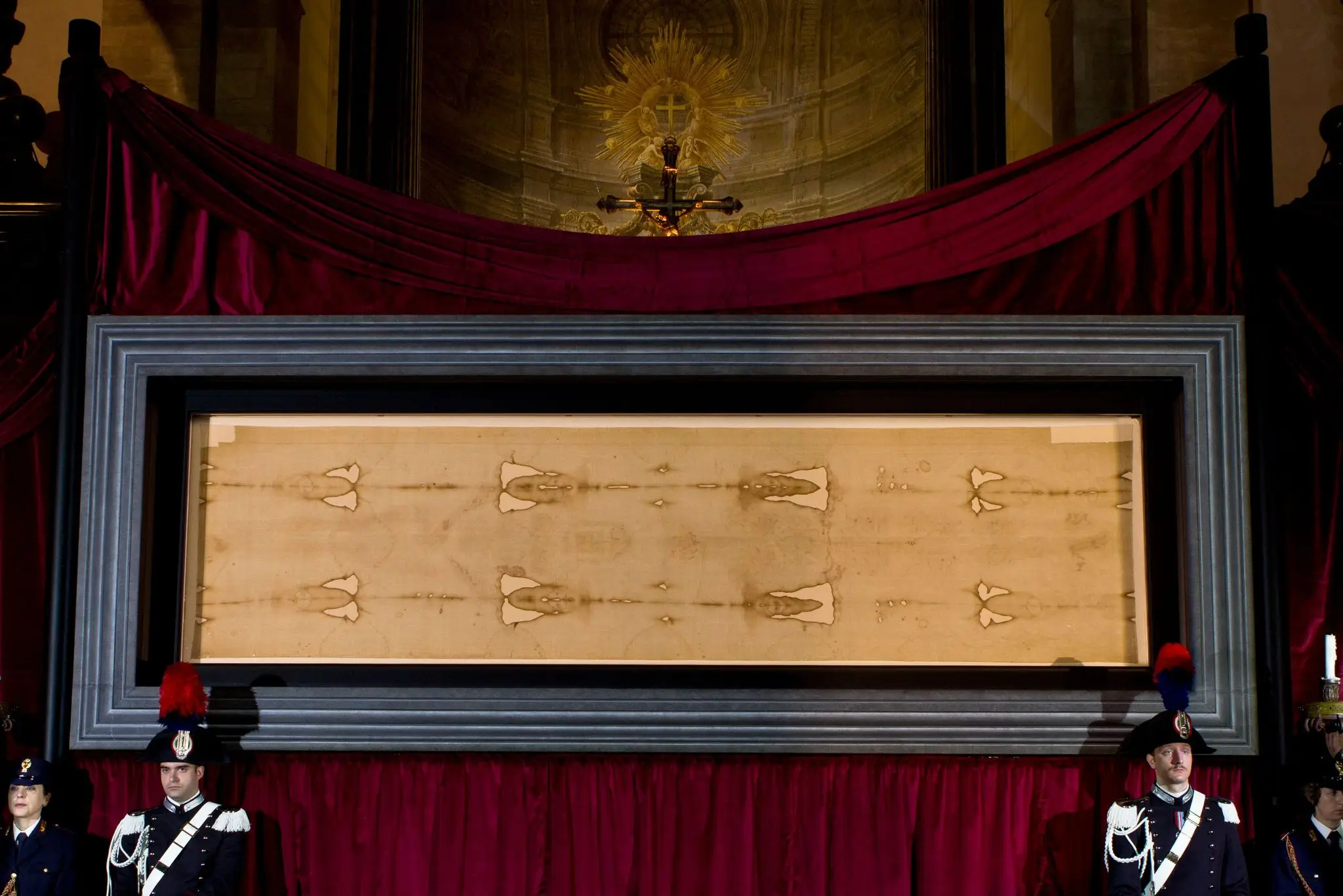 The Turin Shroud is believed by many to be the death cloth of Jesus Christ. (Marco Destefanis/Pacific Press/LightRocket via Getty Images)