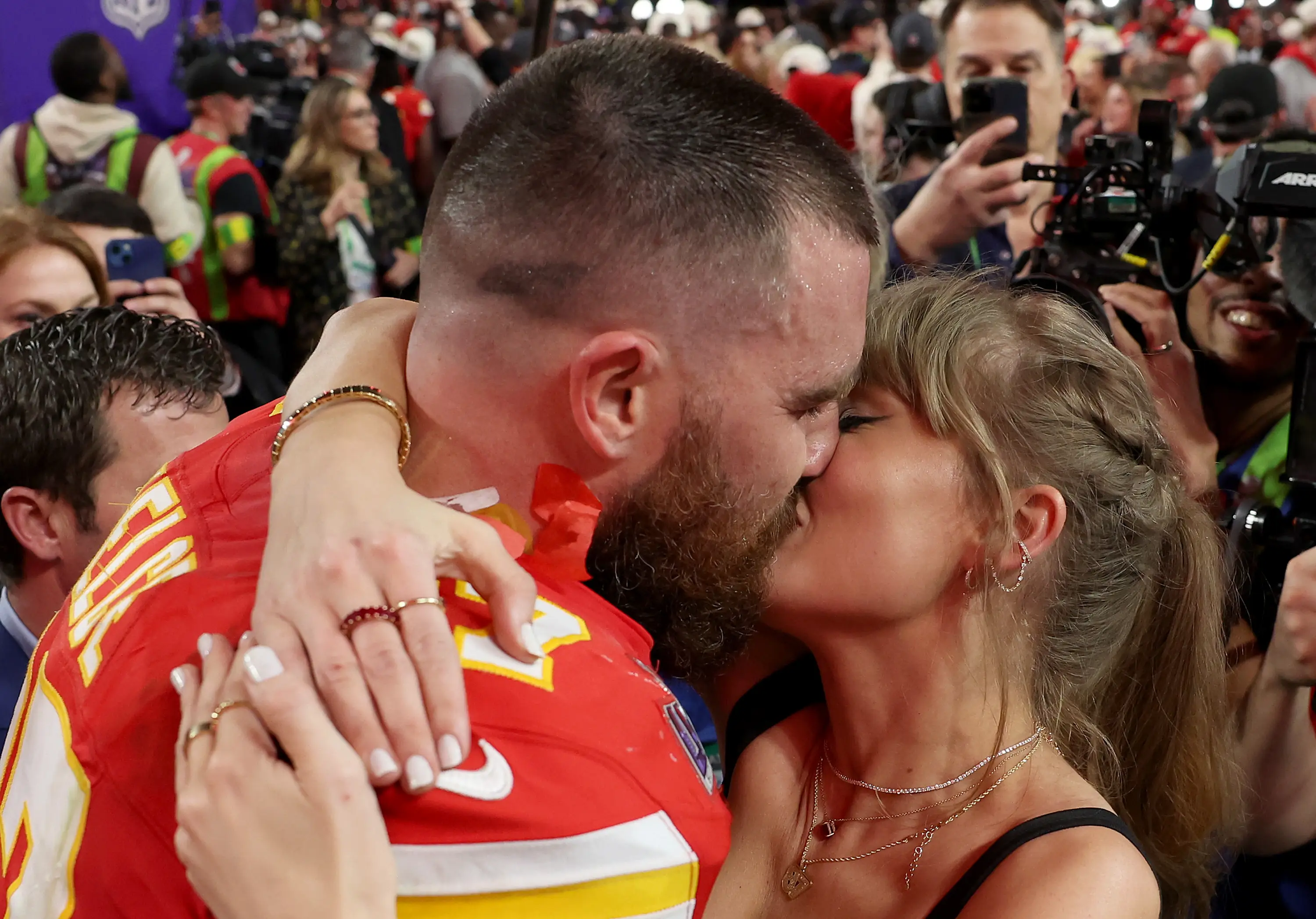 Kelce and Swift got engaged in August 2025 (Ezra Shaw/Getty Images)