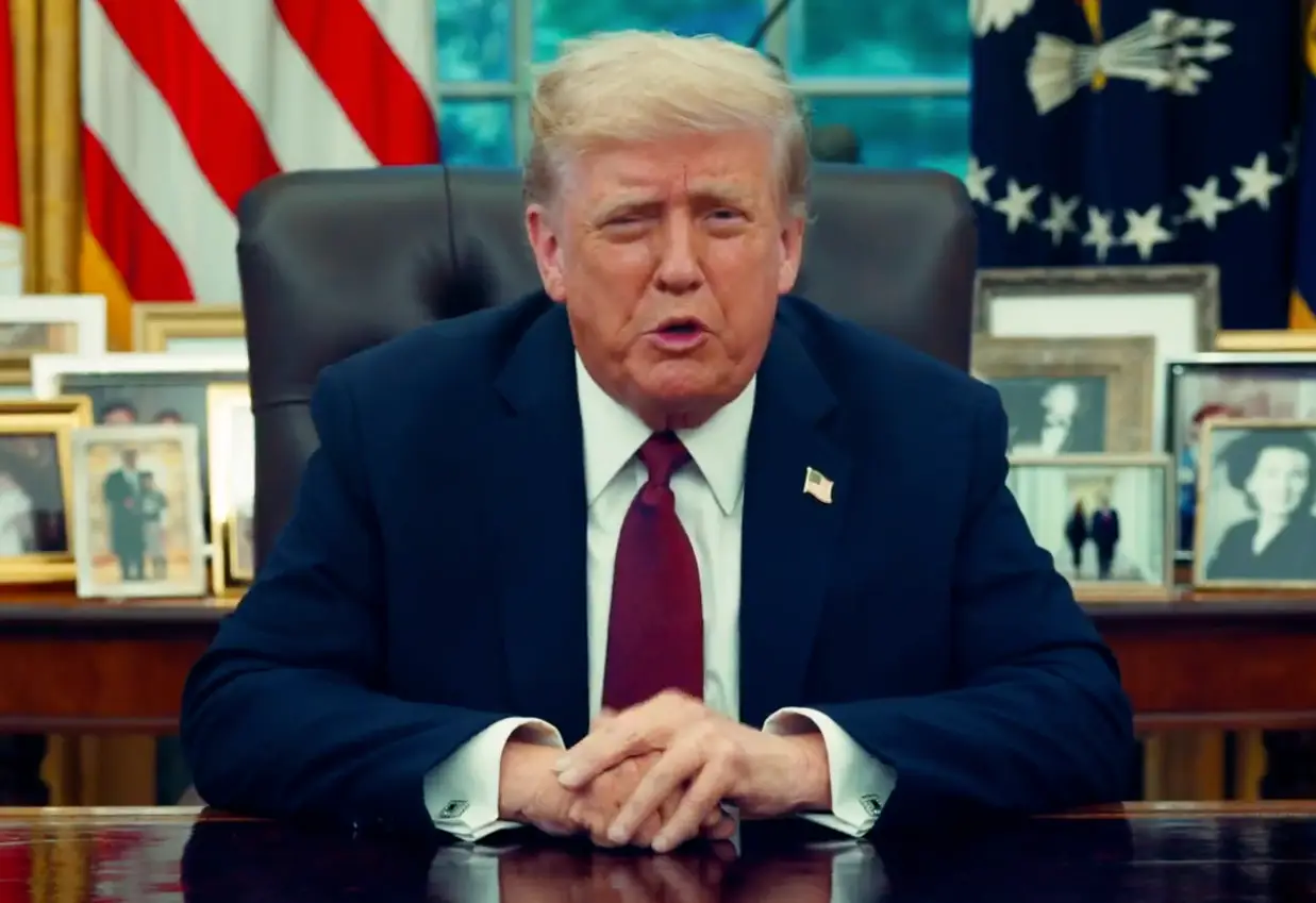 Viewers noted a strange glitch concerning Trump's hand (The White House)