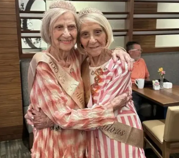 Identical twins Bernice Frank and Gloria Lipman recently celebrated their 100th birthday (CBS 17)