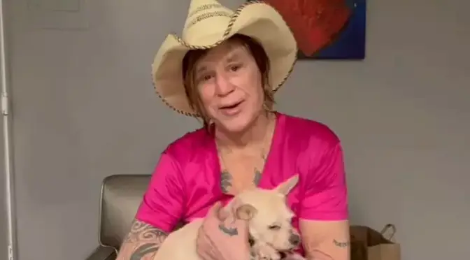 Mickey Rourke has called the fundraiser 'embarrassing' (@mickey_rourke_/Instagram)