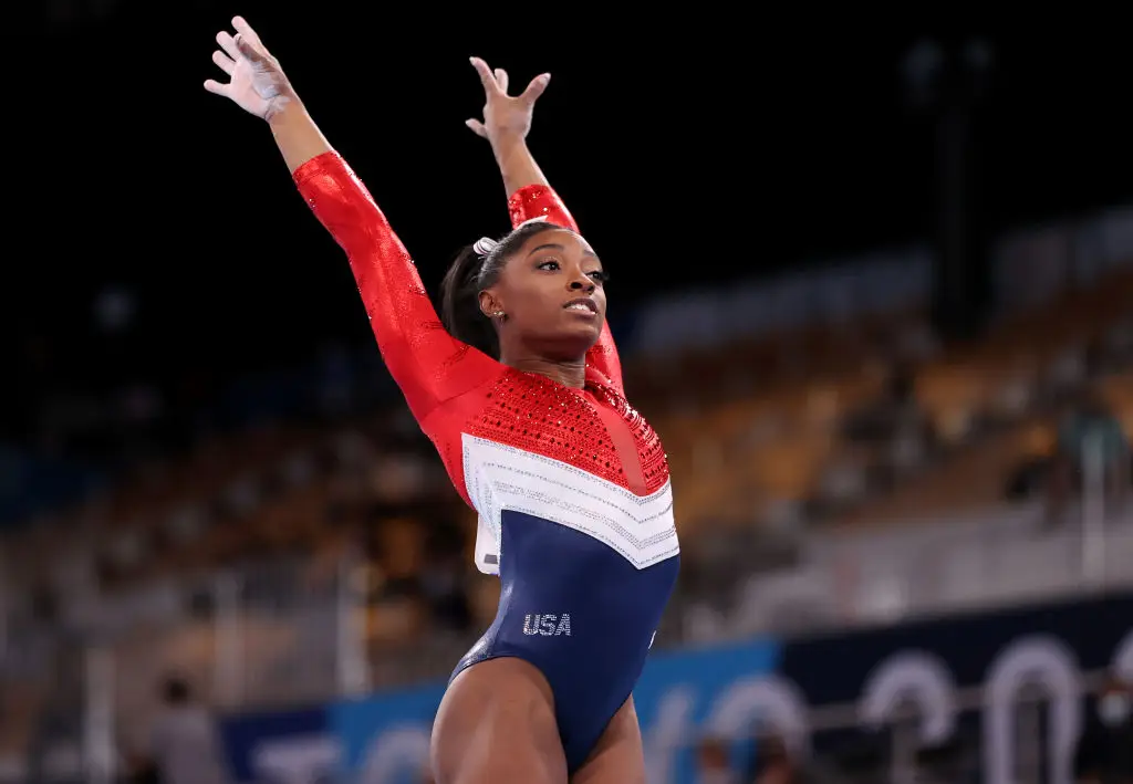 The gymnast did not share the details of her recent health scare. (Laurence Griffiths/Getty Images)