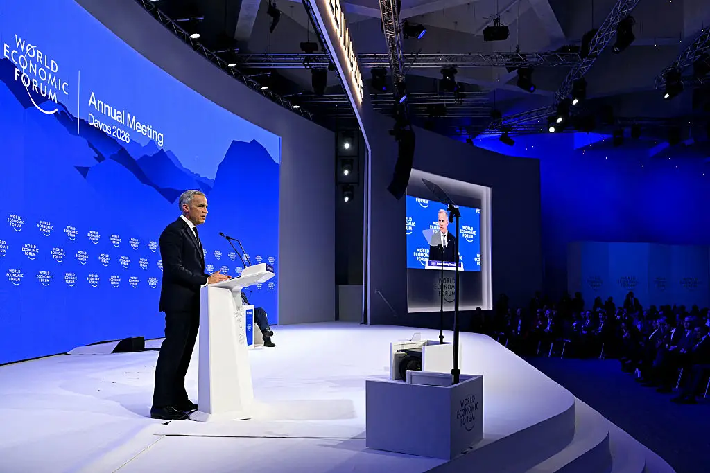 Mark Carney hit back (Photo by Fabrice COFFRINI / AFP via Getty Images)