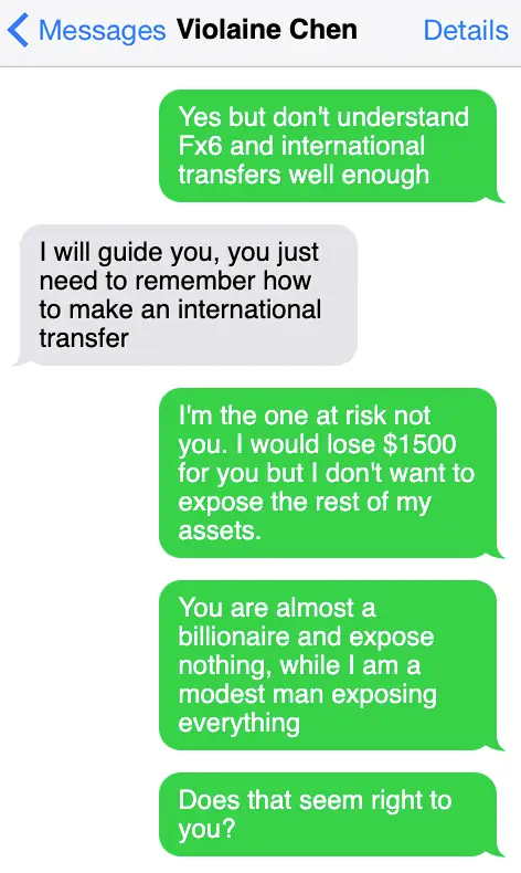 The woman guilt tripped the man into making the transfer (UNILAD)