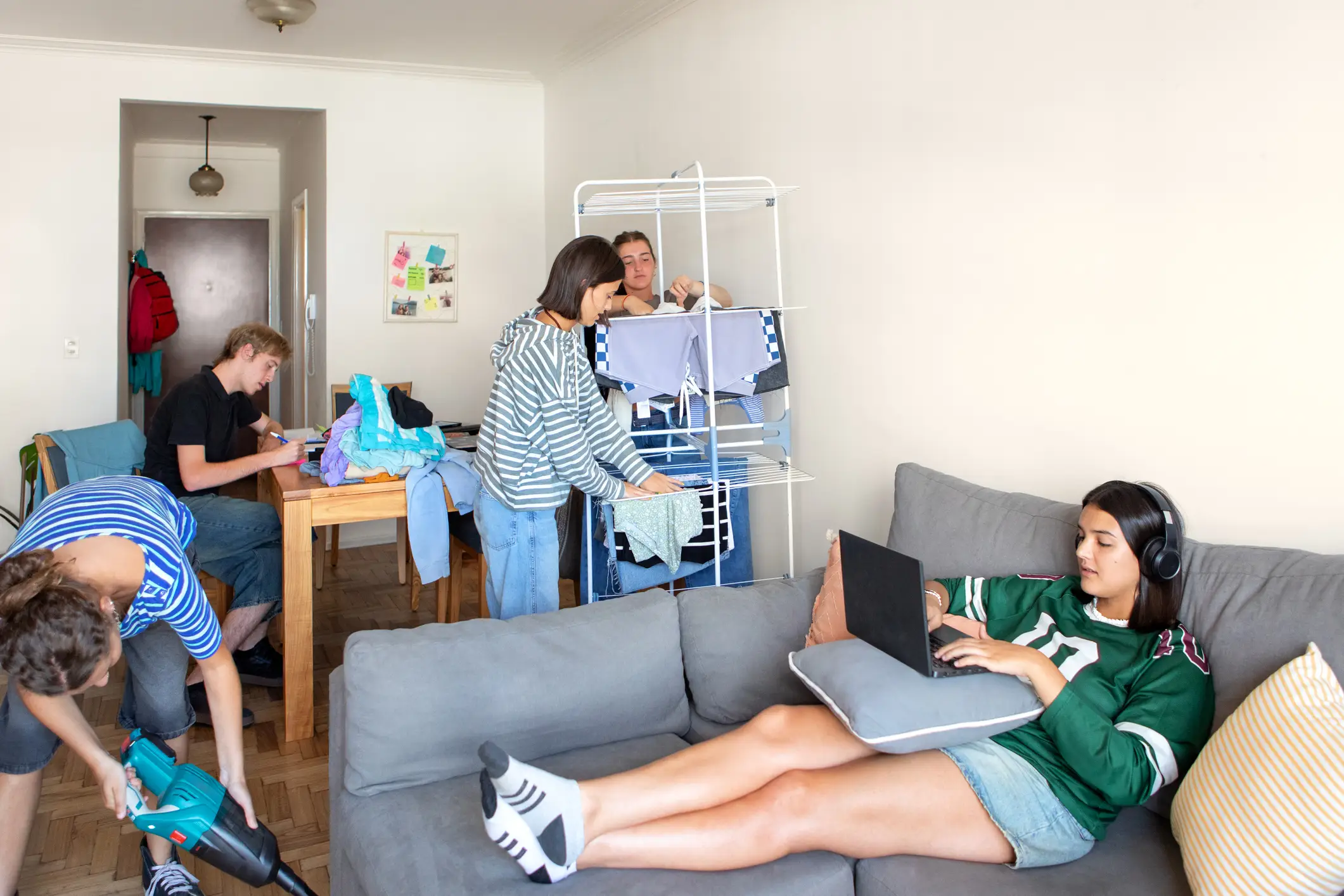 It can get a bit crowded when living with friends or roommates (Getty Images)