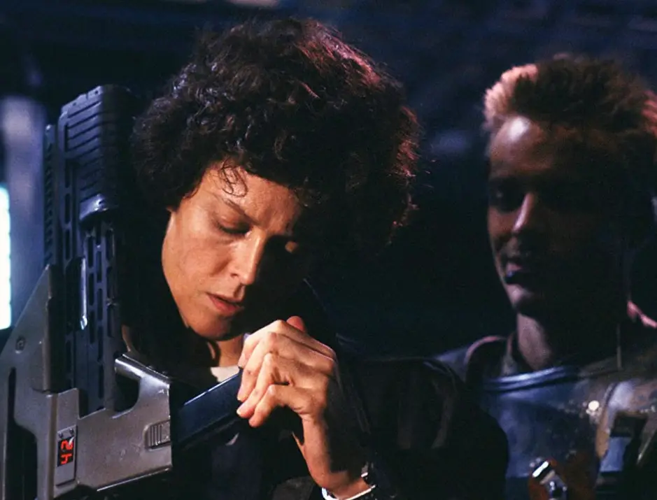 Sigourney Weaver in Aliens.