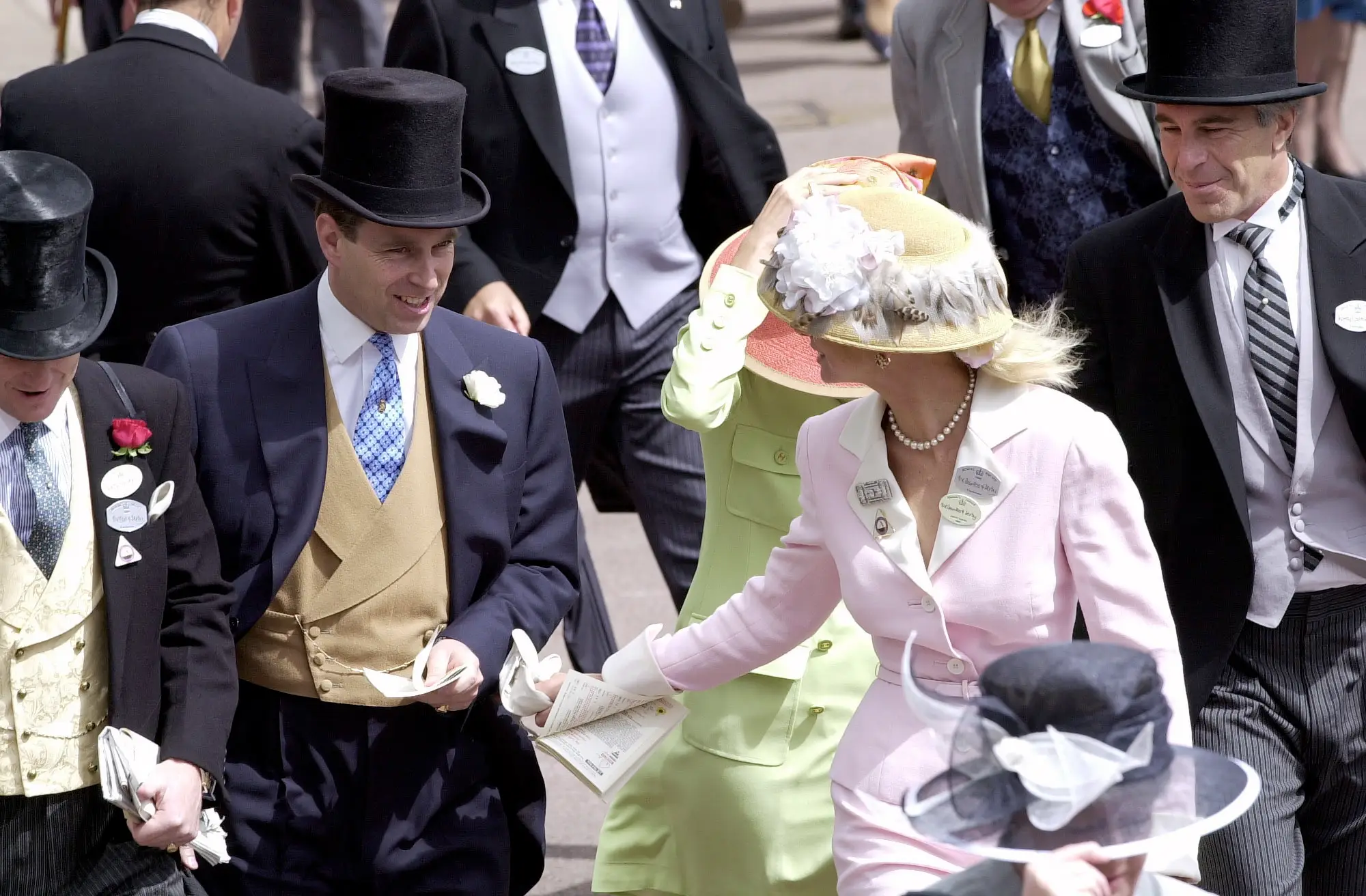 Andrew invited Epstein deep into the heart of the British aristocracy, here pictured at the Royal Ascot races in 2000 (Tim Graham Photo Library via Getty Images)