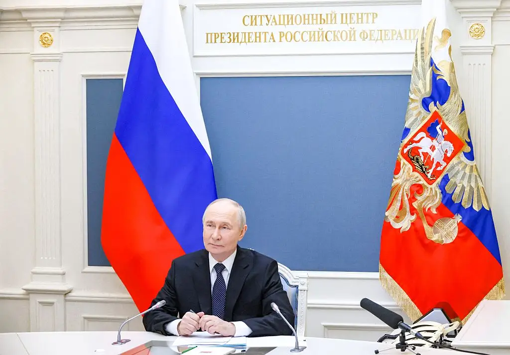 Professor David Stupples previously said he was "almost certain" the Russian government was behind UVB-76. (Photo by Mikhail METZEL / POOL / AFP via Getty Images)