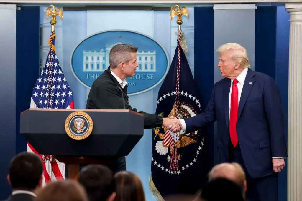 Trump appointed Duffy to transport secretary in January (Tierney L. Cross/Bloomberg via Getty Images)