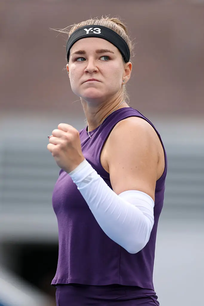 Muchová managed to put her emotions to one side as she went on to beat Sorana Cîrstea in the second round of the US Open (Al Bello/Getty Images)