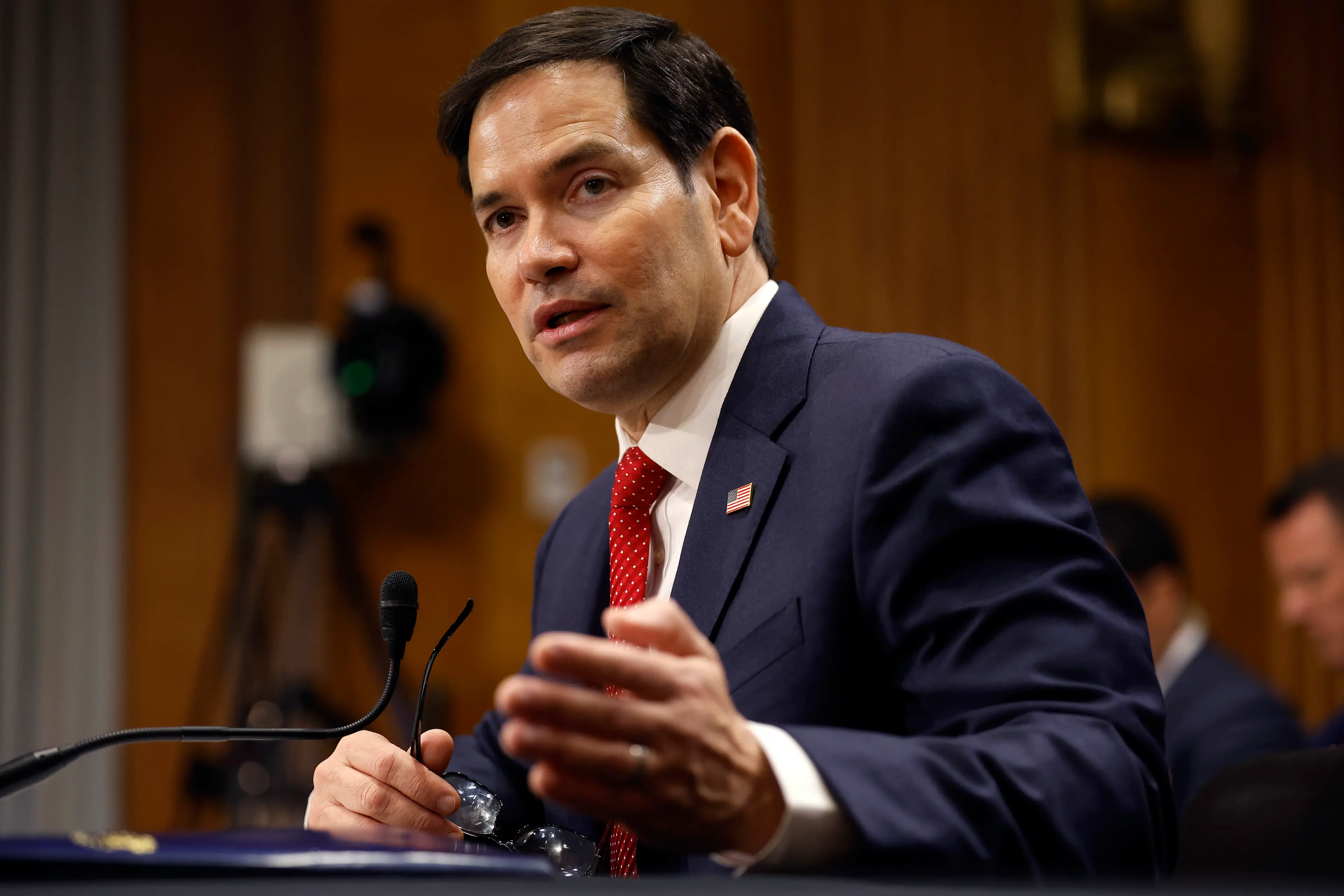 Marco Rubio has ordered that passport applications with 'X' gender markers are to be suspended (Kevin Dietsch/Getty Images)