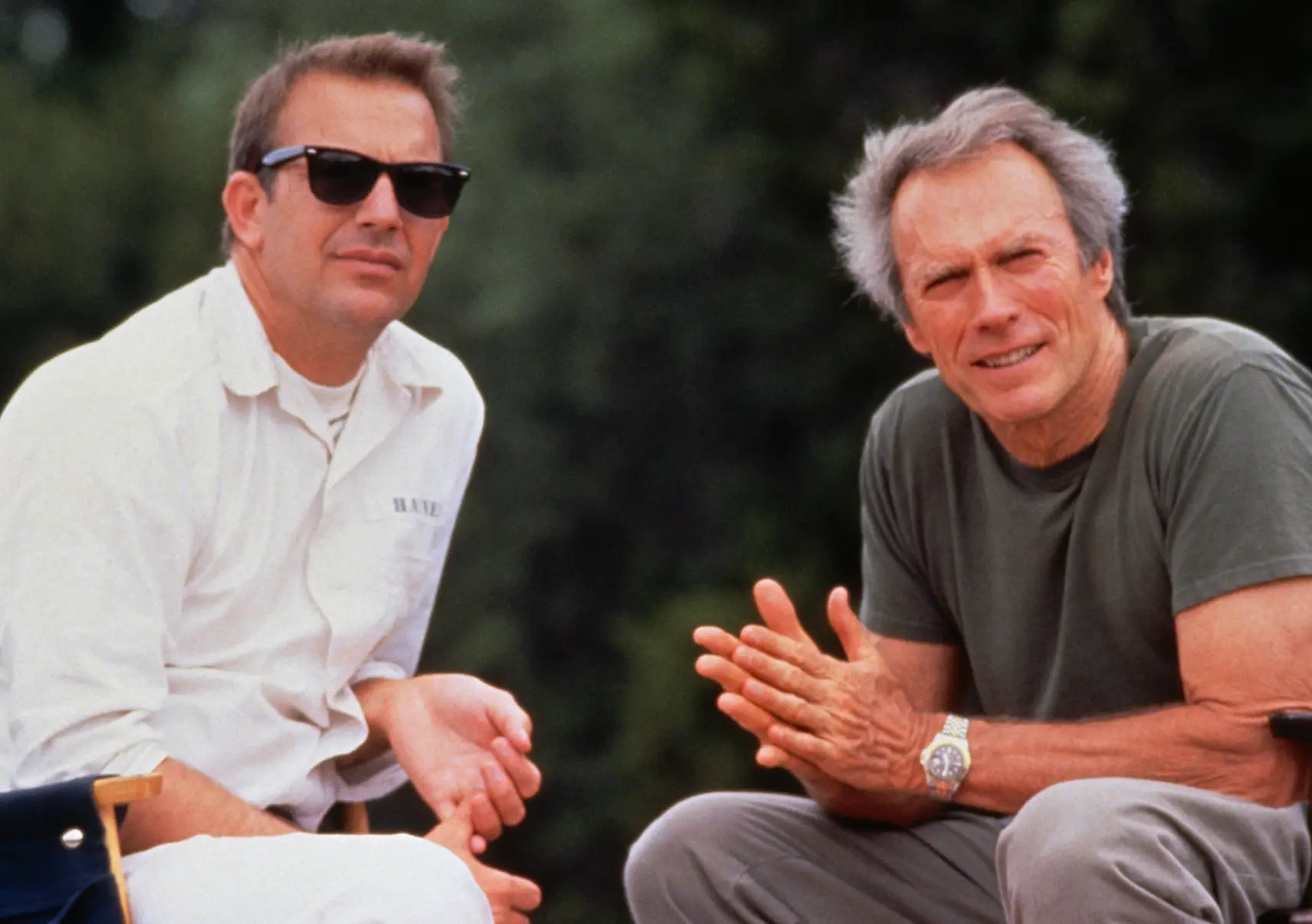 Kevin Costner and Clint Eastwood on set of A Perfect World (Murray Close/Sygma/Sygma via Getty Images)