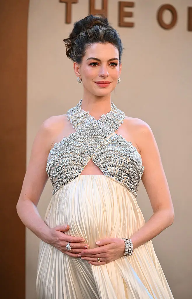 Anne Hathaway said she would not be revealing the gender of her child (Photo by ANGELA WEISS / AFP via Getty Images)