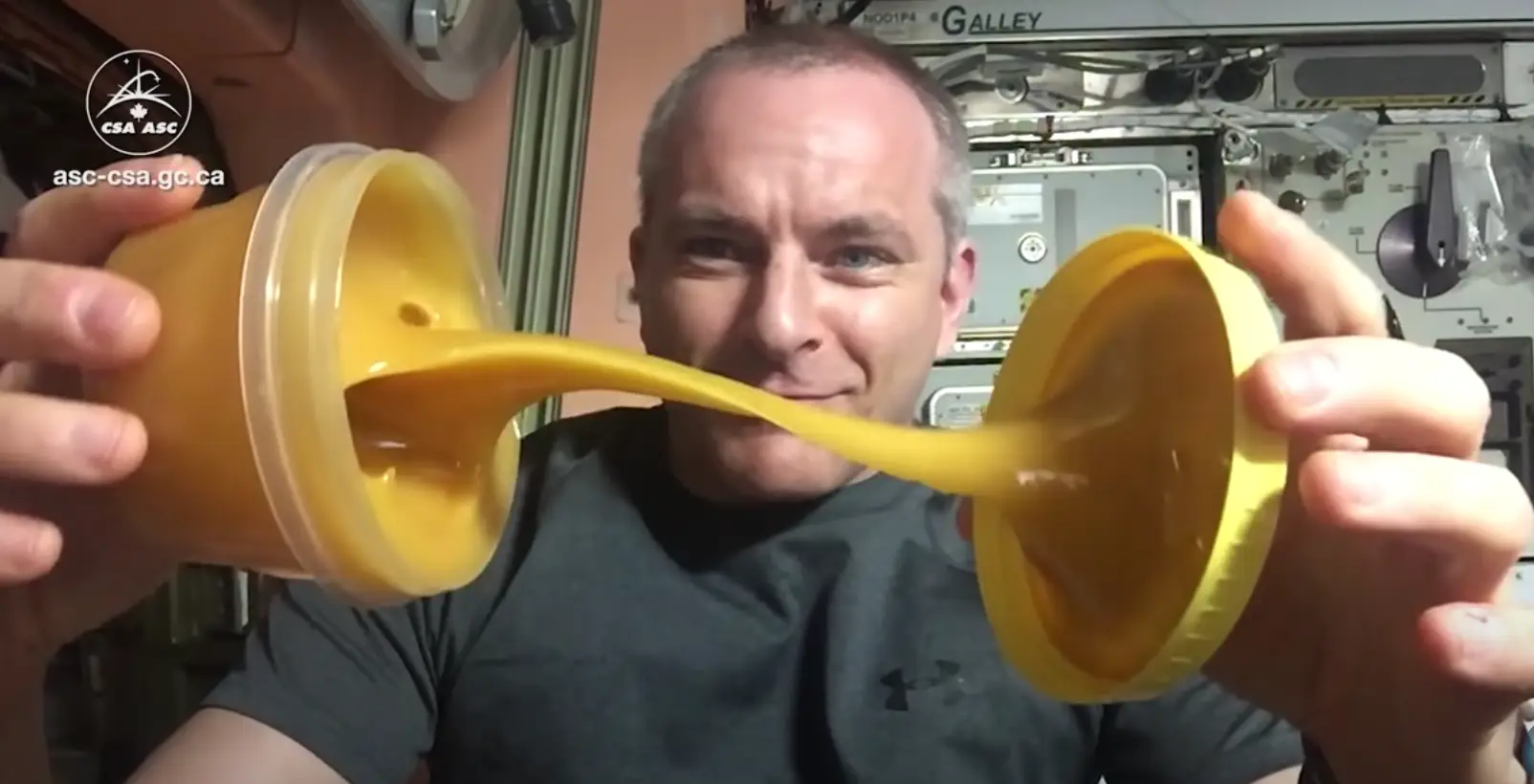 The honey started to curl back on itself.