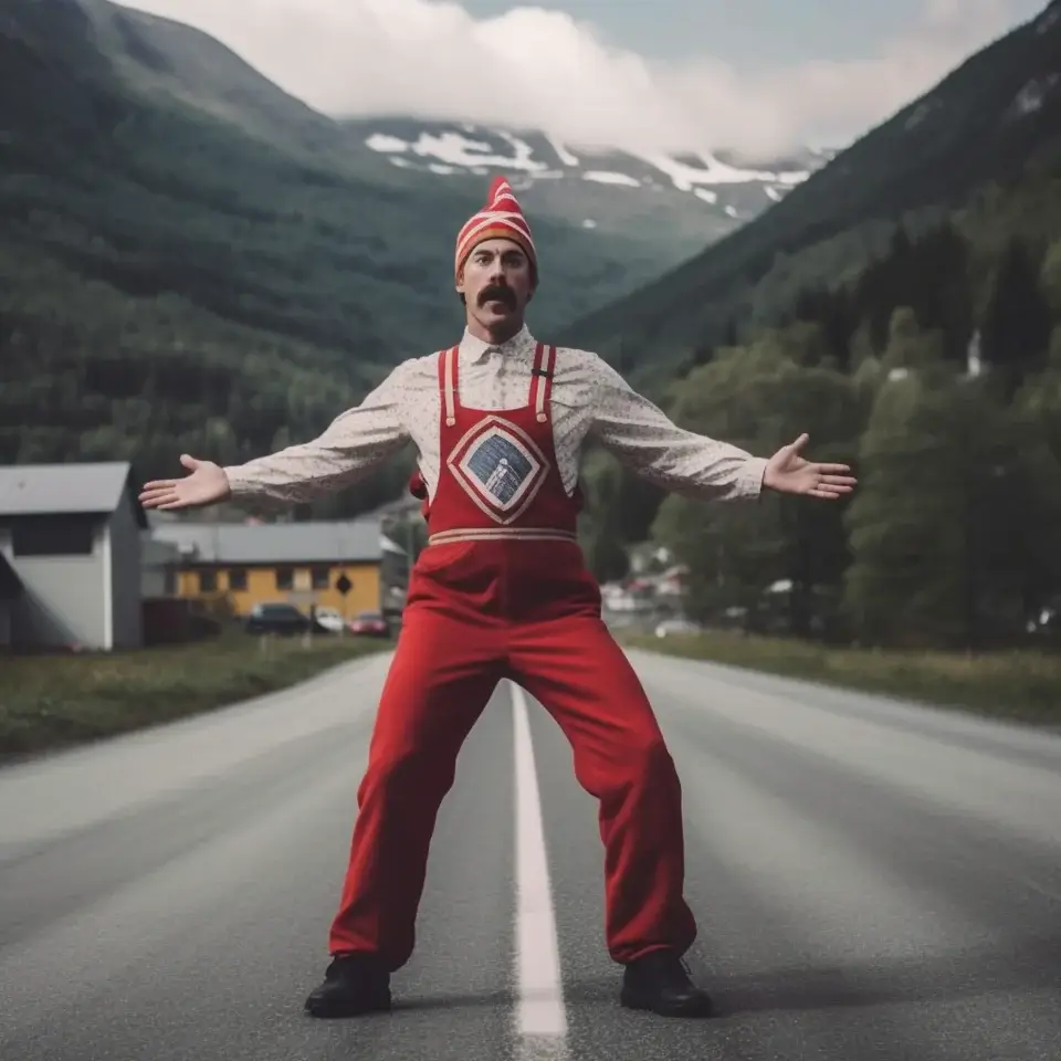 Not a clue what this 'average' Norwegian is doing.