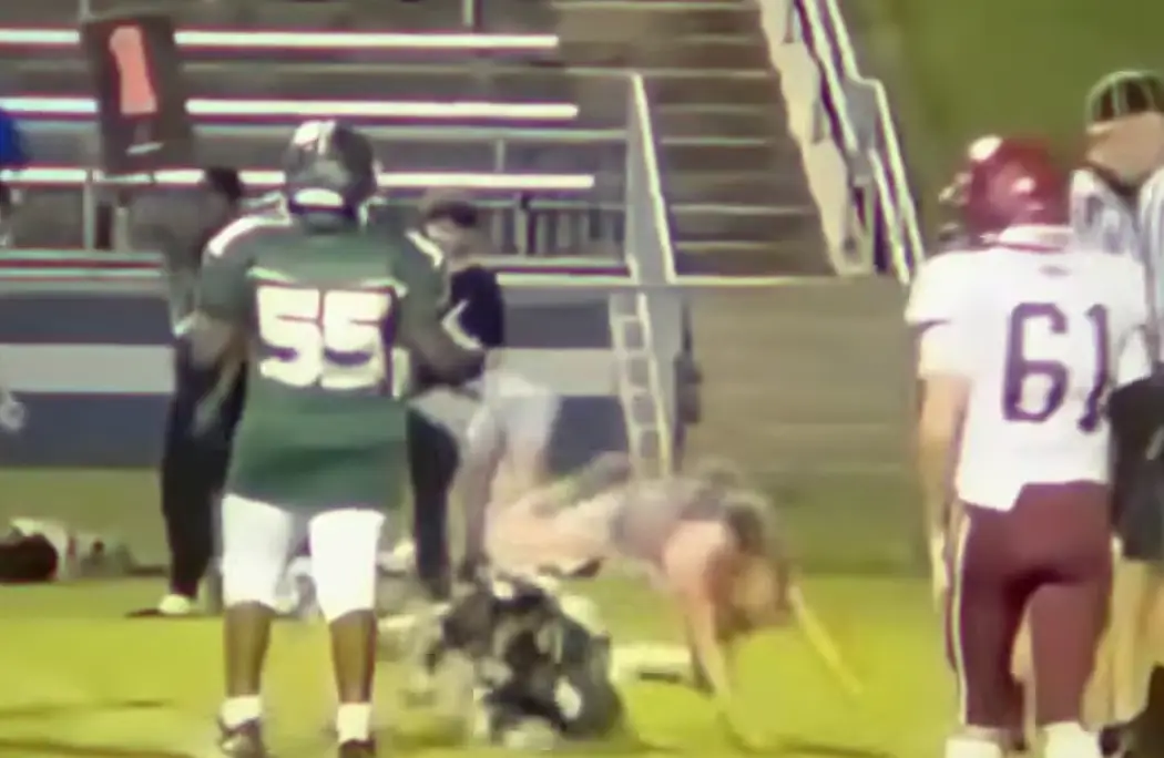 The 16-year-old flew onto the pitch (YouTube/ NewsChannel 5)