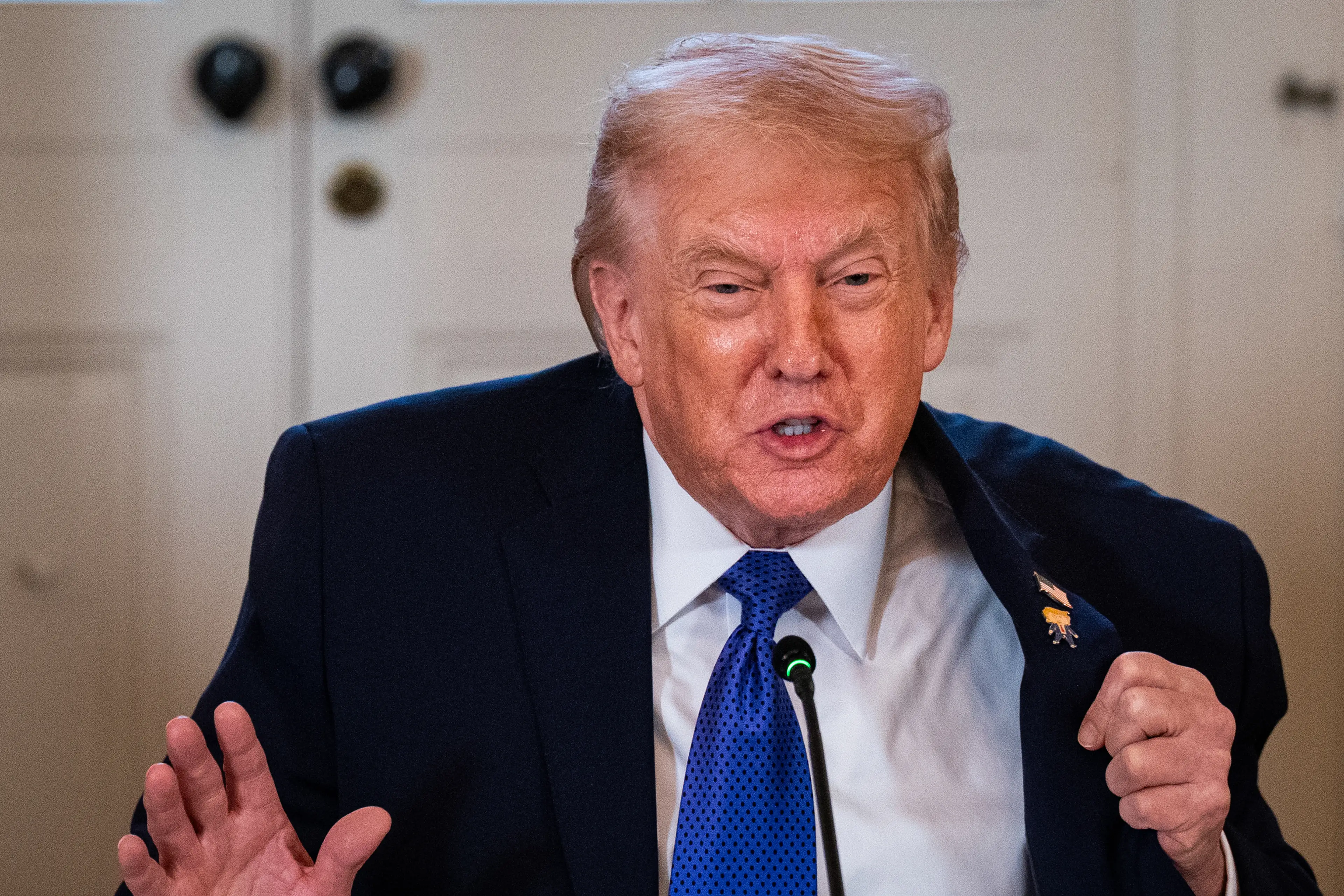 Trump shared his fears that it could cost the US a lot should the Supreme Court rule against him (Al Drago/Bloomberg via Getty Images)