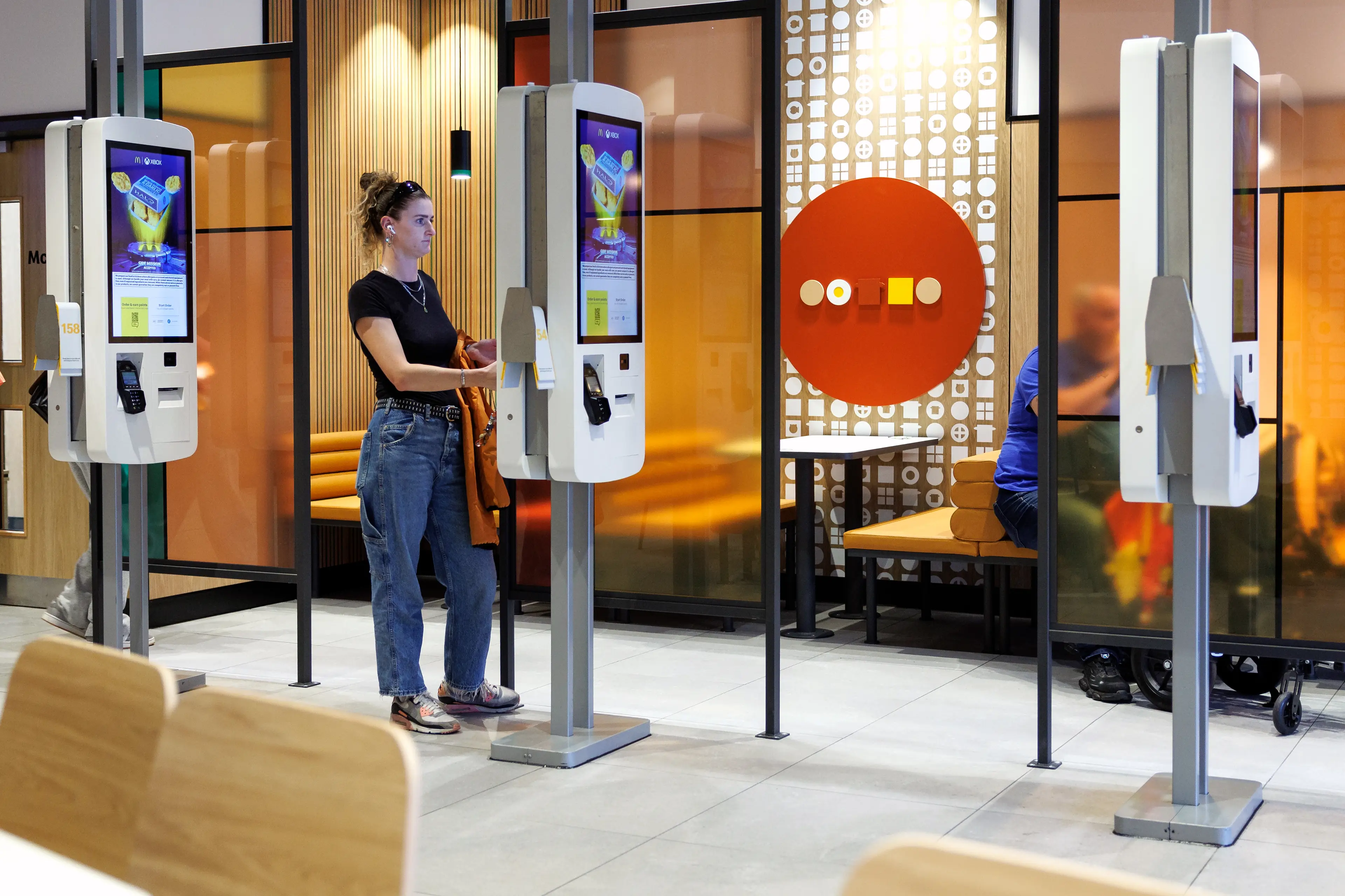 In addition to the normal self-service kiosks, the company plans to roll out AI ordering (Katy Blackwood/NurPhoto via Getty Images)