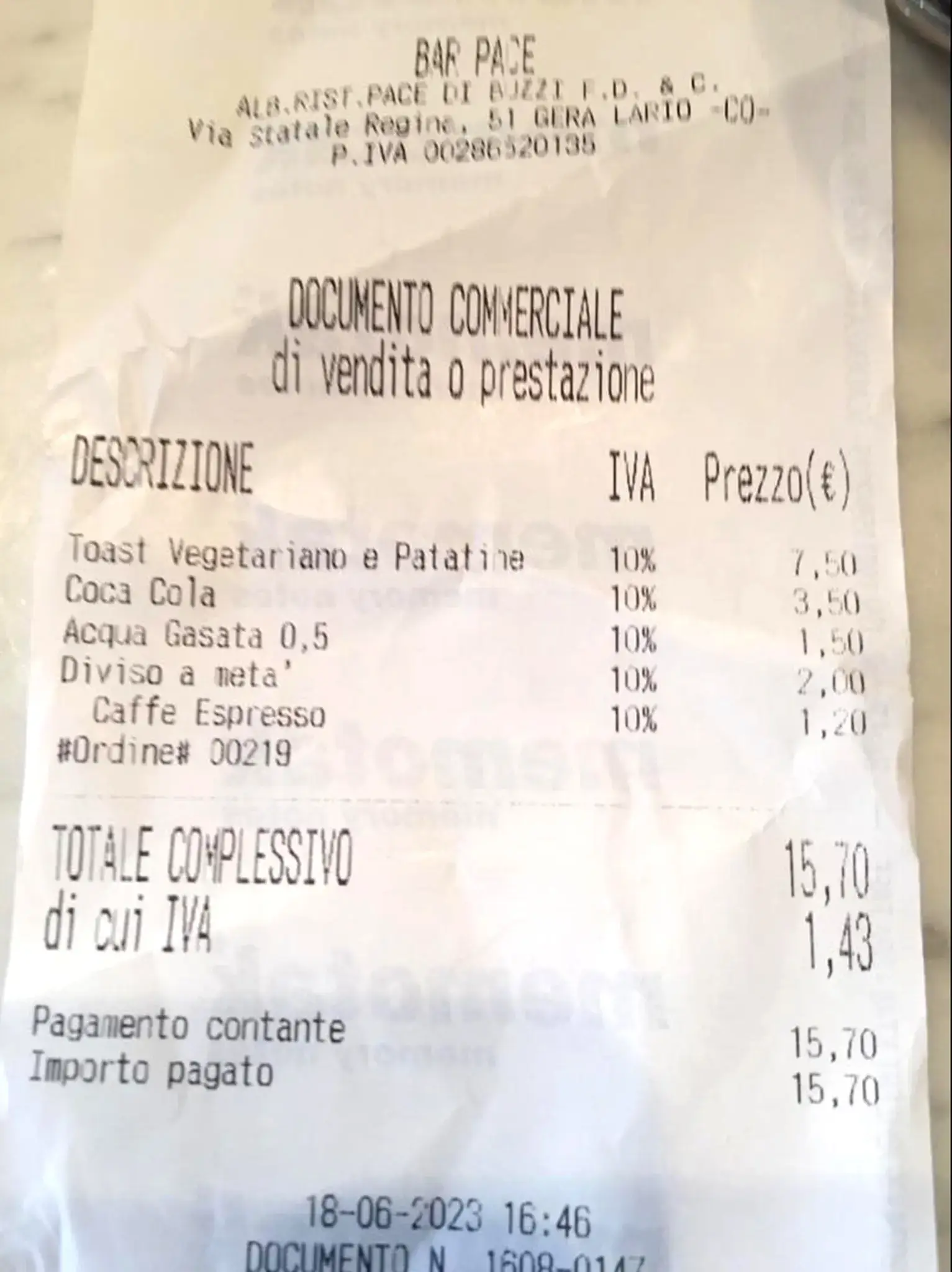 The 'cutting in half' fee came in at €2.