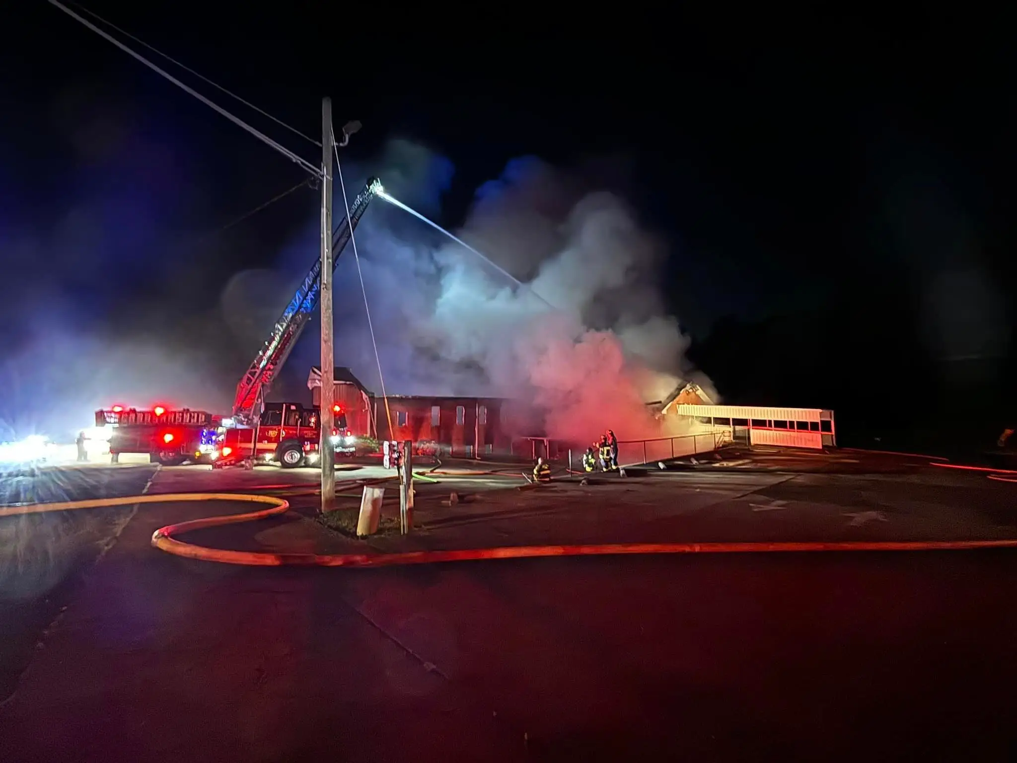 The local fire department rushed to the scene. (Riverside Fire & Rescue Service/Facebook)