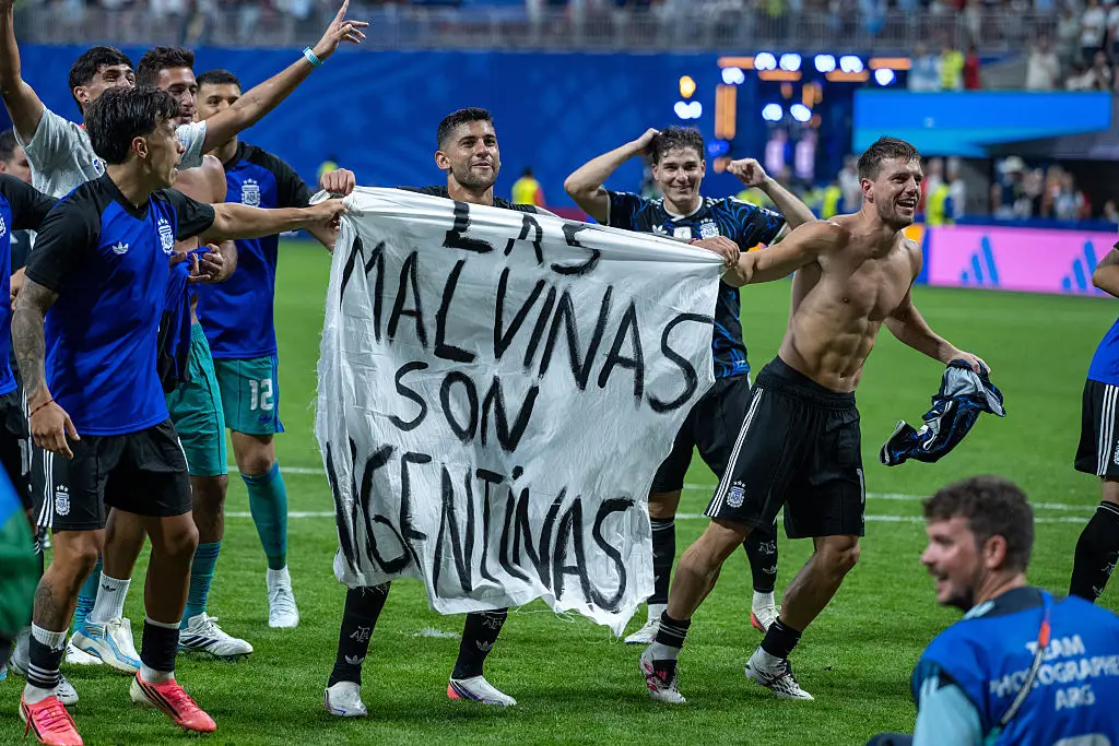 Argentina were sanctioned over the Falklands banner displayed after beating England (Sebastian Frej/Contributor/Getty Images)