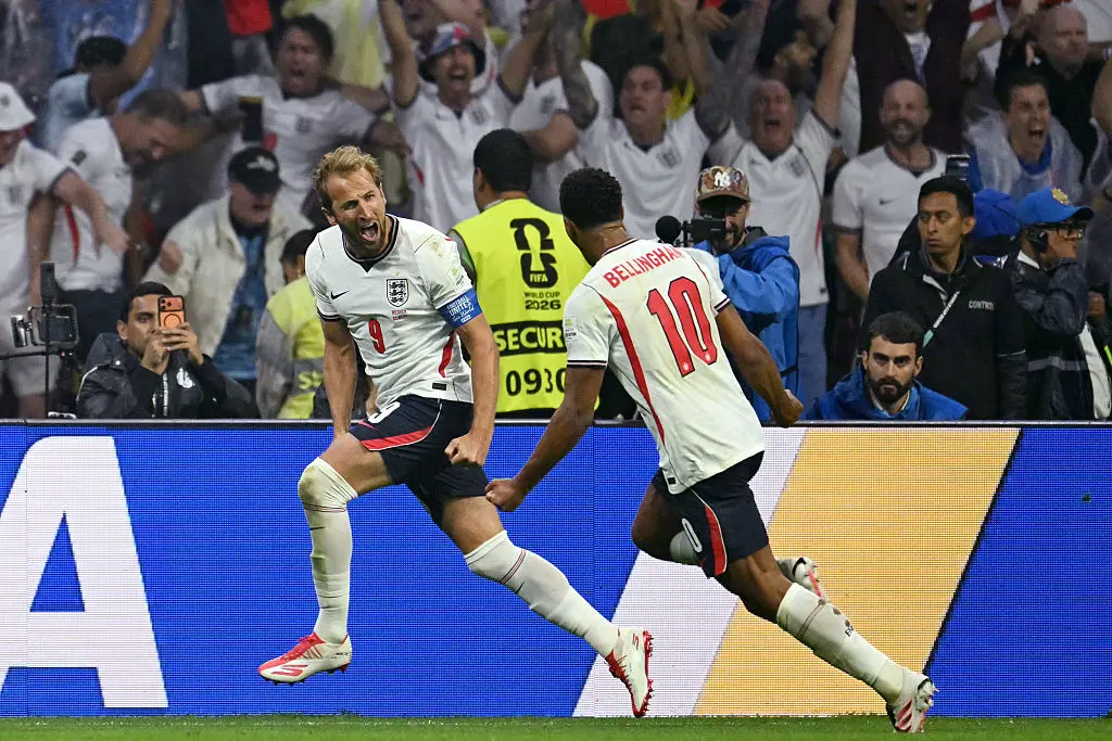 Harry Kane and Jude Bellingham helped take England to victory last night, with President Trump having some words for the sportsmen (Yuri CORTEZ / AFP via Getty Images)