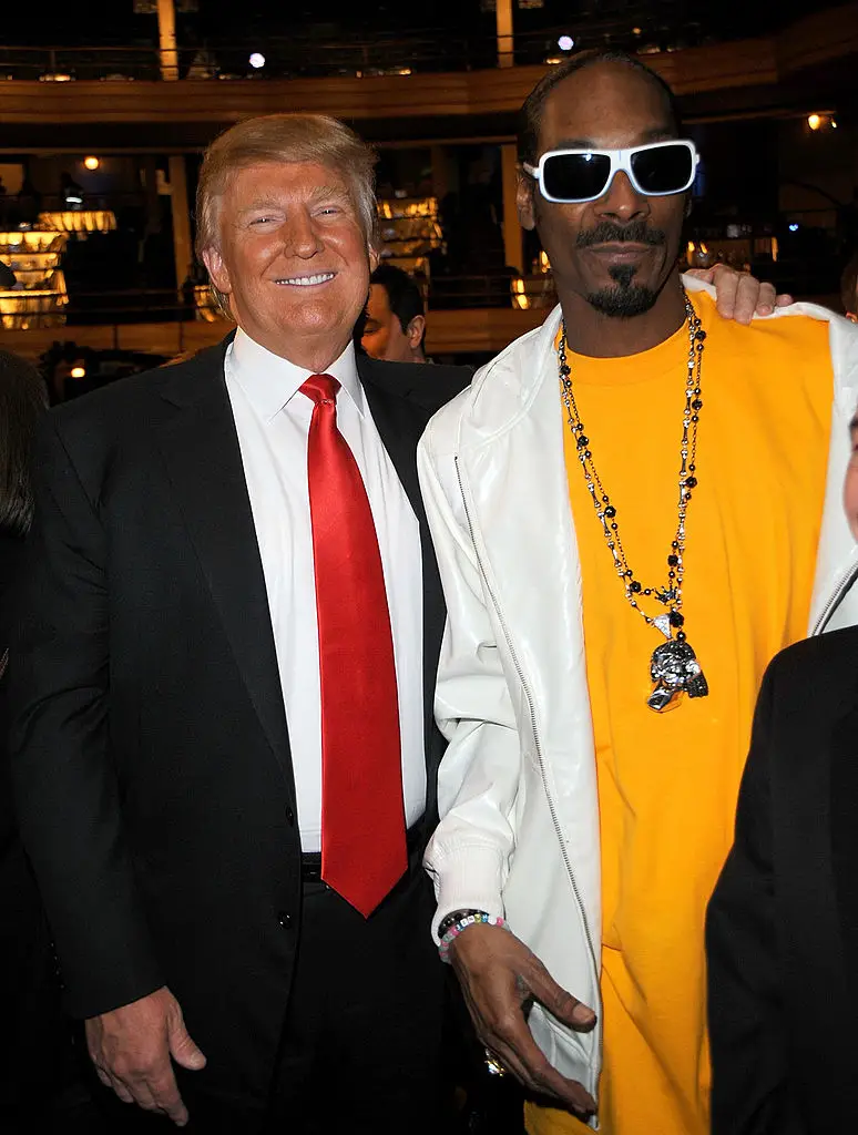 Donald Trump and Snoop Dogg pictured together in 2011 (Jeff Kravitz/FilmMagic)