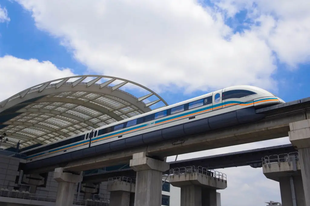 The Shanghai Maglev is the world's fastest train, traveling at 286 mph (Xiaoyang Liu/Construction Photography/Avalon/Getty Images)