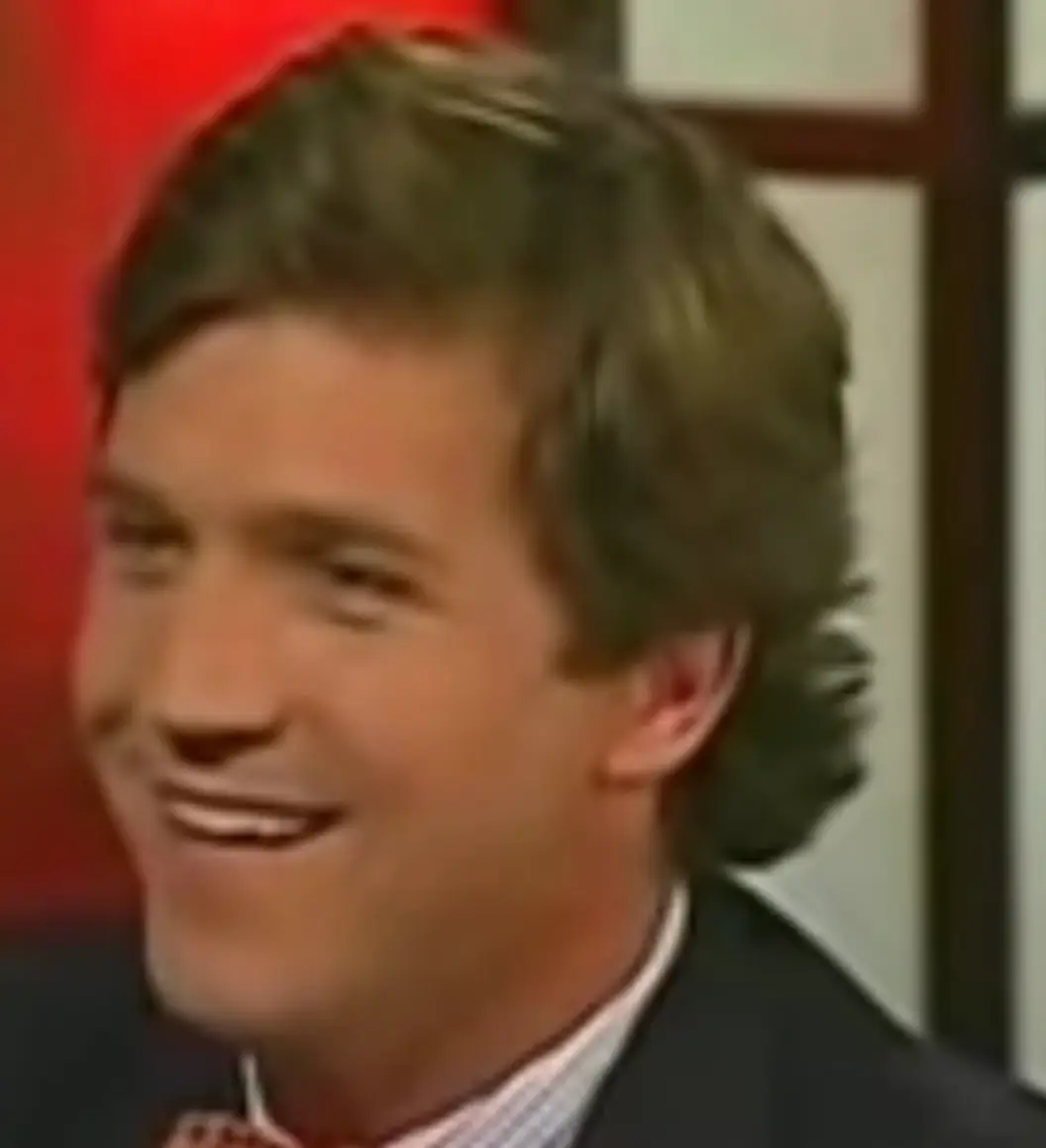 A 35-year-old Carlson presenting Crossfire.