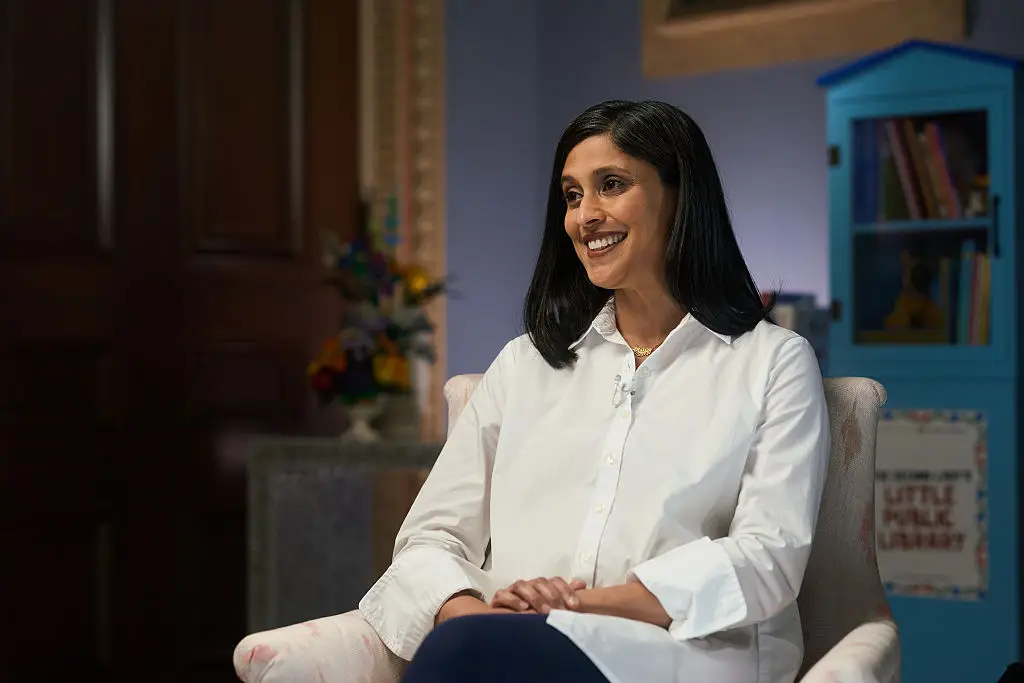 Vance's wife, Usha, whom he met at Yale Law School before marrying in an interfaith ceremony, is the child of two immigrants from India who were living in the United States at the time of her birth, automatically granting her US citizenship (Photo by Al Drago/American Broadcasting Companies, Inc. via Getty Images)
