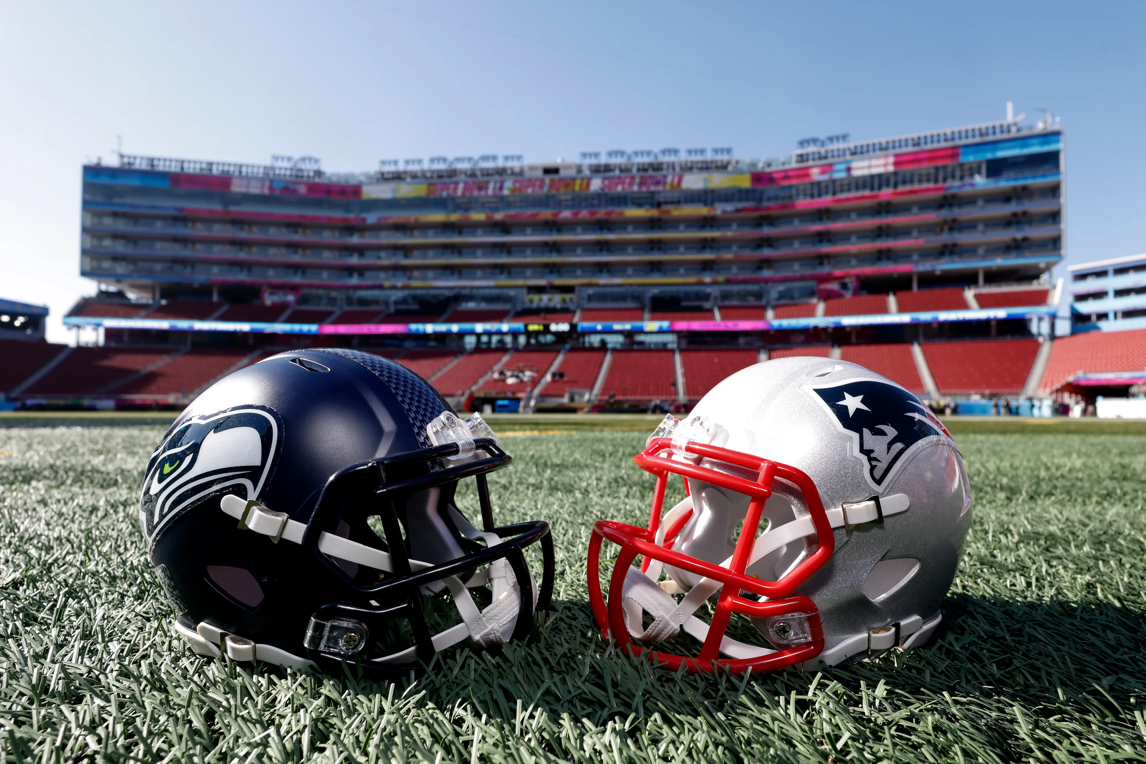 The Patriots take on the Seahawks in the 2026 Super Bowl. (Photo by Don Juan Moore/Getty Images)