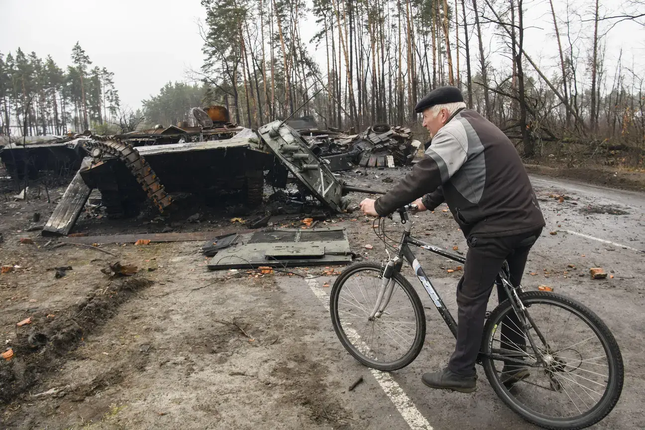 Devastating scene captured in Bucha.