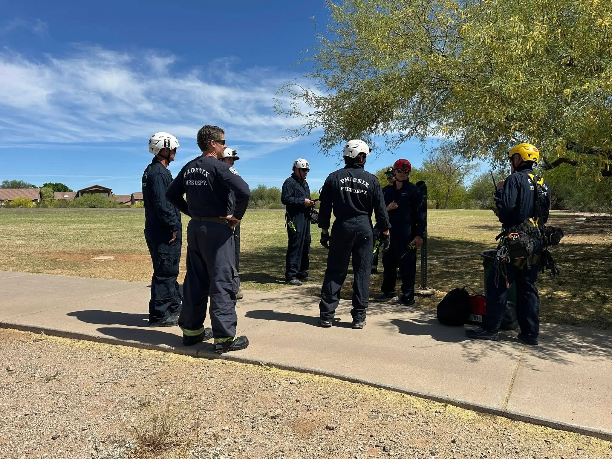 The PFD said they had to organize a 'hoist operation' to save the man (Facebook/ Phoenix Fire Department)