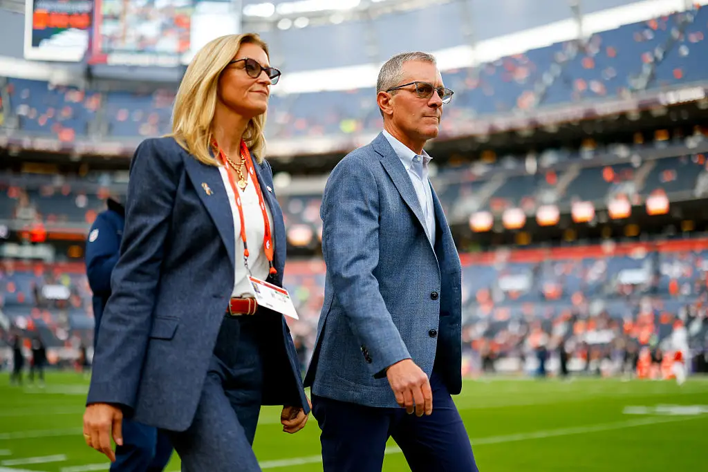 Denver Broncos owners Carrie Walton Penner and Greg Penner (Justin Edmonds/Getty Images)