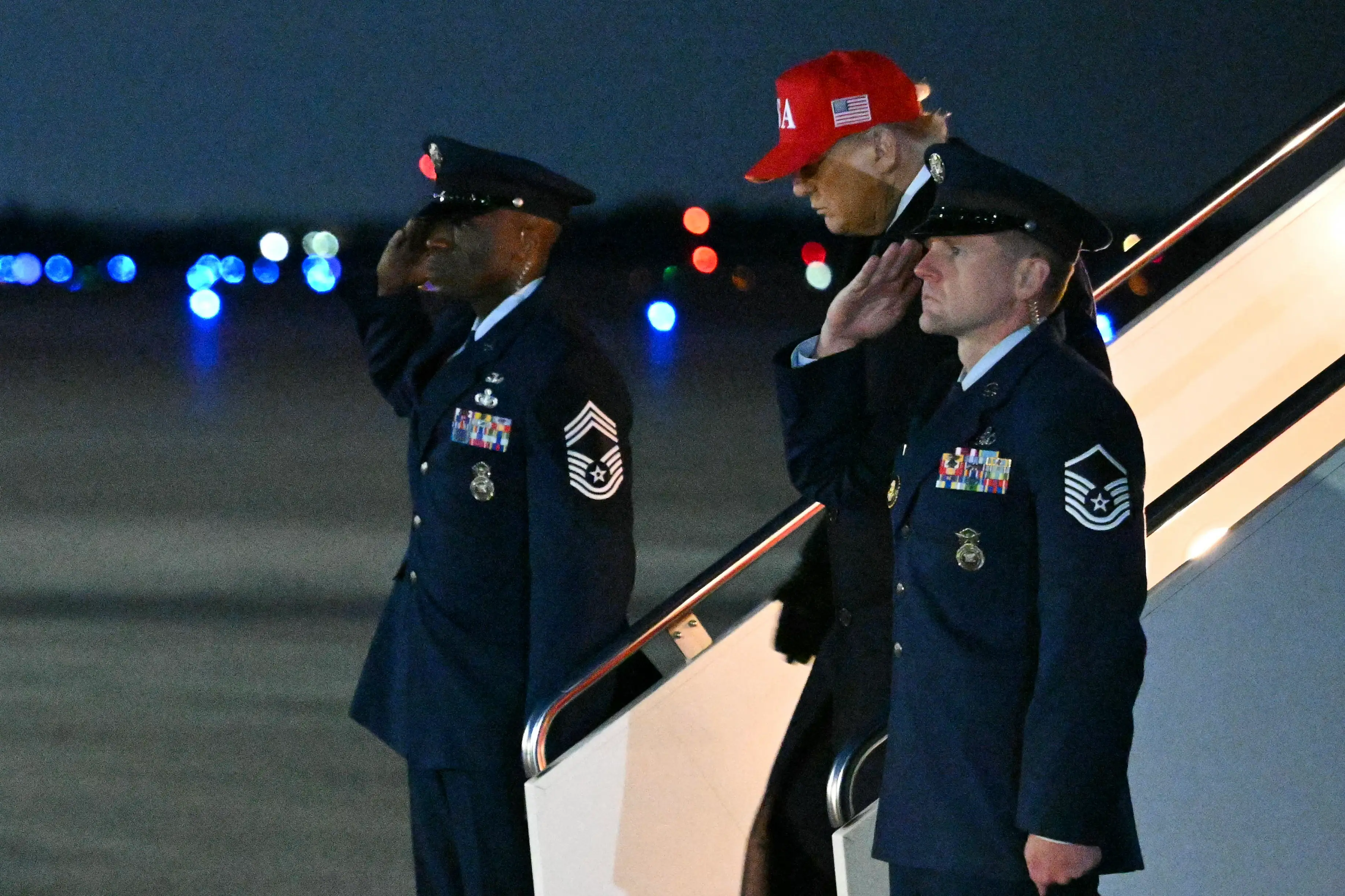 President Trump confirmed that three US service personnel died and five others were injured in the first day of the war (Mandel NGAN / AFP via Getty Images)