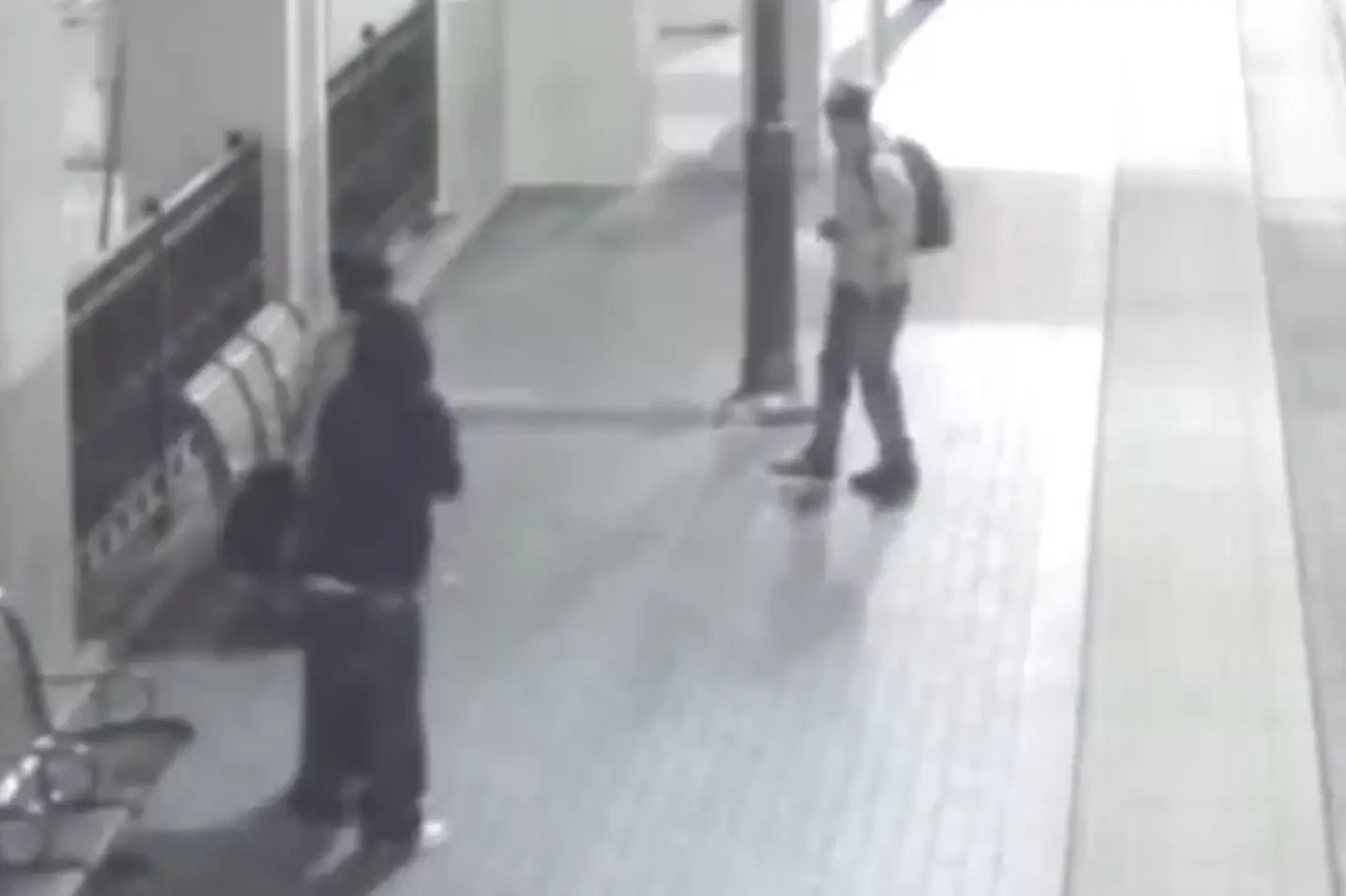 Konoa could be seen at a train station in CCTV footage (San Diego Police Department/Facebook)