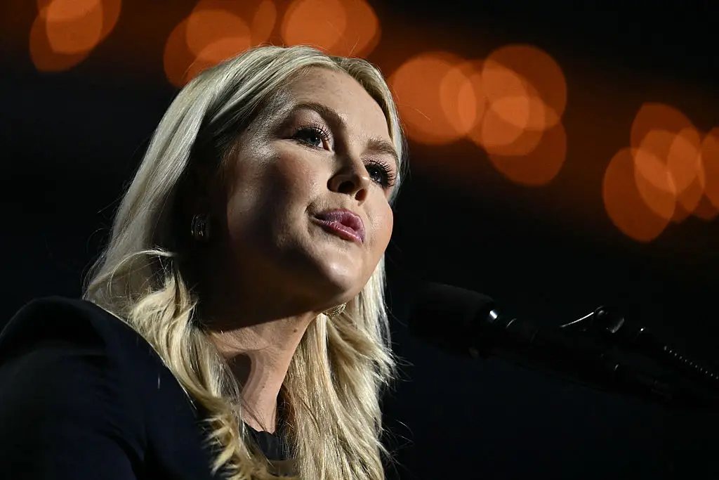 Leavitt is due to start a new role as an on-air contributor for Fox News on November 1. (Photo by Kent NISHIMURA / AFP via Getty Images)