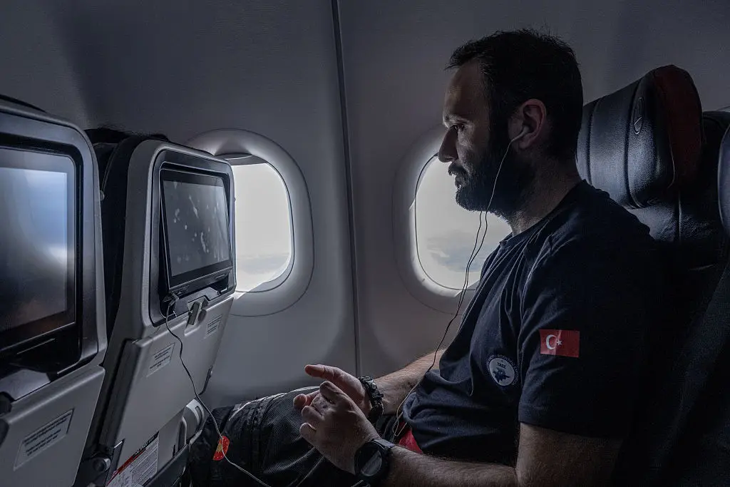 Experts say this small travel hack can improve circulation while you're sat down in the air (Anadolu/Getty Images)